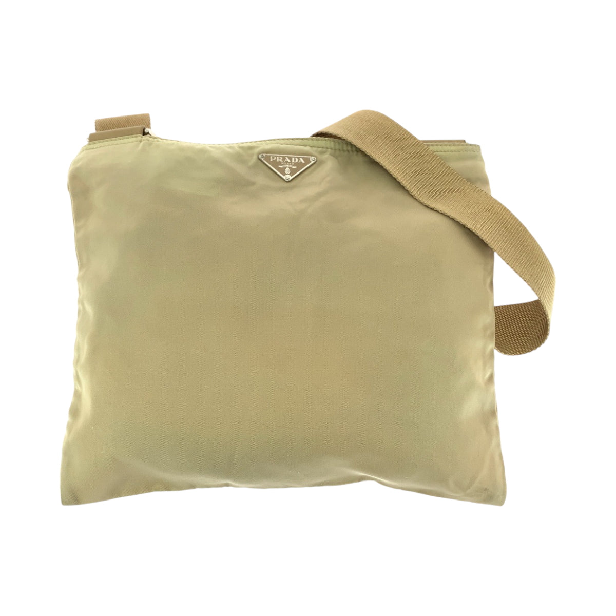 19990
PRADA プラダ テスート 三角ロゴプレート ベージュ シルバー金具 ナイロン BT0175 ショルダーバッグ ポシェット レディース AB