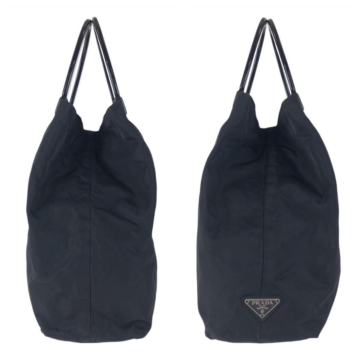 19994
PRADA プラダ テスート 三角ロゴプレート ブラック 黒 ナイロン / プラスチック トートバッグ ハンドバッグ レディース ABP28