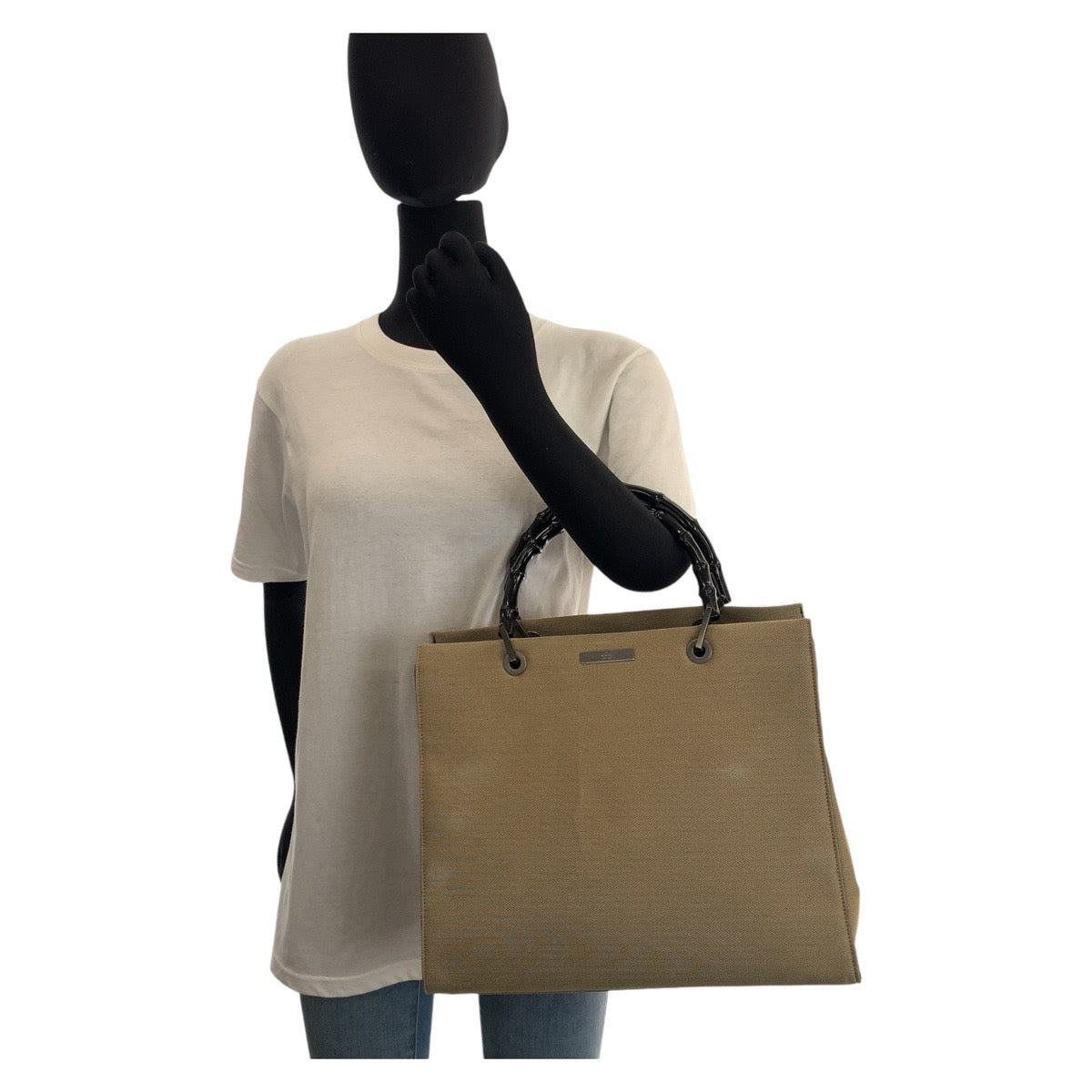 20001
GUCCI グッチ バンブー ベージュ ガンメタ金具 キャンバス / バンブー 002 1010 ハンドバッグ トートバッグ レディース AB20