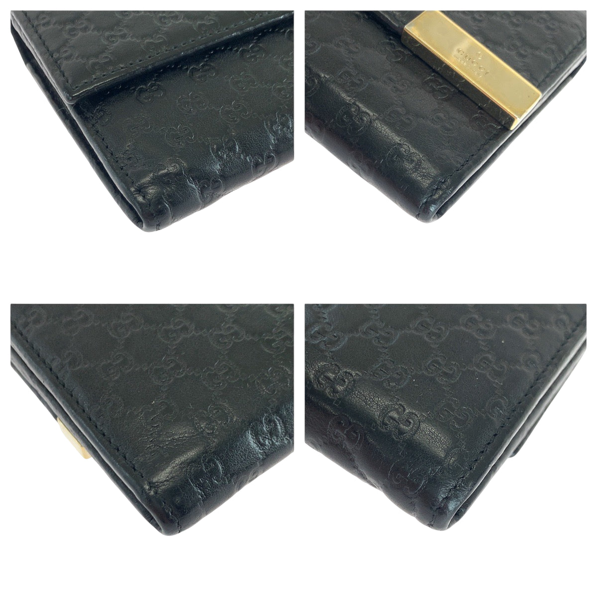 20002
GUCCI グッチ グッチシマ ブラック 黒 ゴールド金具 レザー 291099 長財布 ロングウォレット メンズ ABP8