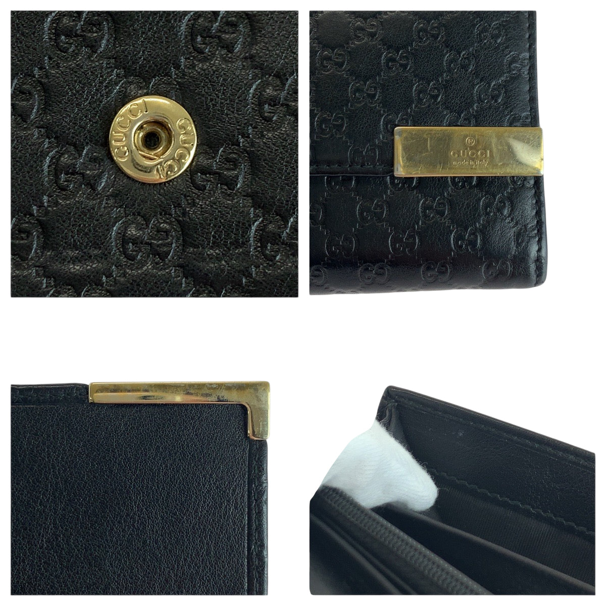 20002
GUCCI グッチ グッチシマ ブラック 黒 ゴールド金具 レザー 291099 長財布 ロングウォレット メンズ ABP8