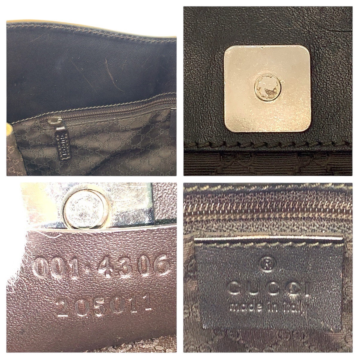 20005
GUCCI グッチ シェリーライン ベージュ キャンバス 001 4306 ホーボー ショルダーバッグ レディース AB24