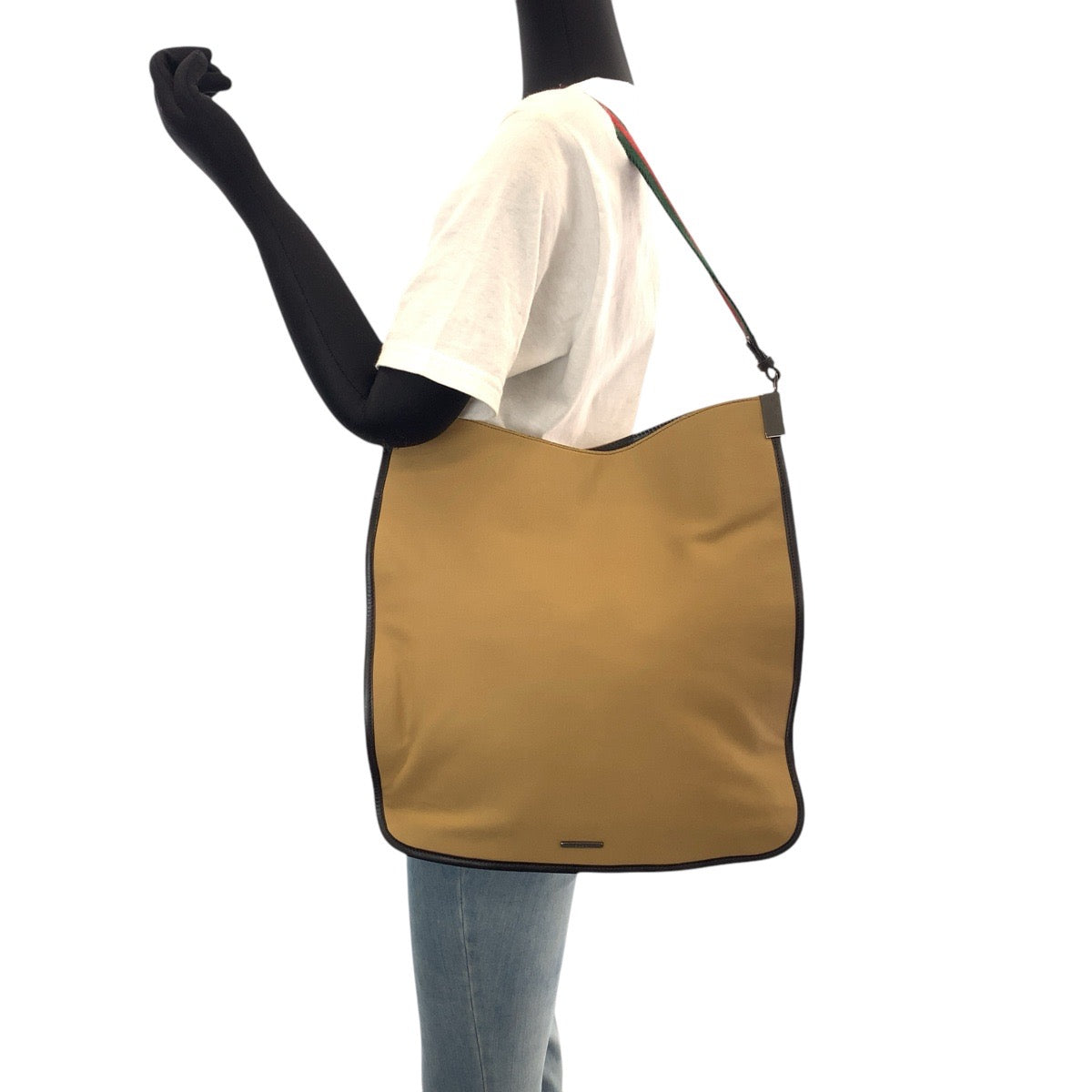 20005
GUCCI グッチ シェリーライン ベージュ キャンバス 001 4306 ホーボー ショルダーバッグ レディース AB24