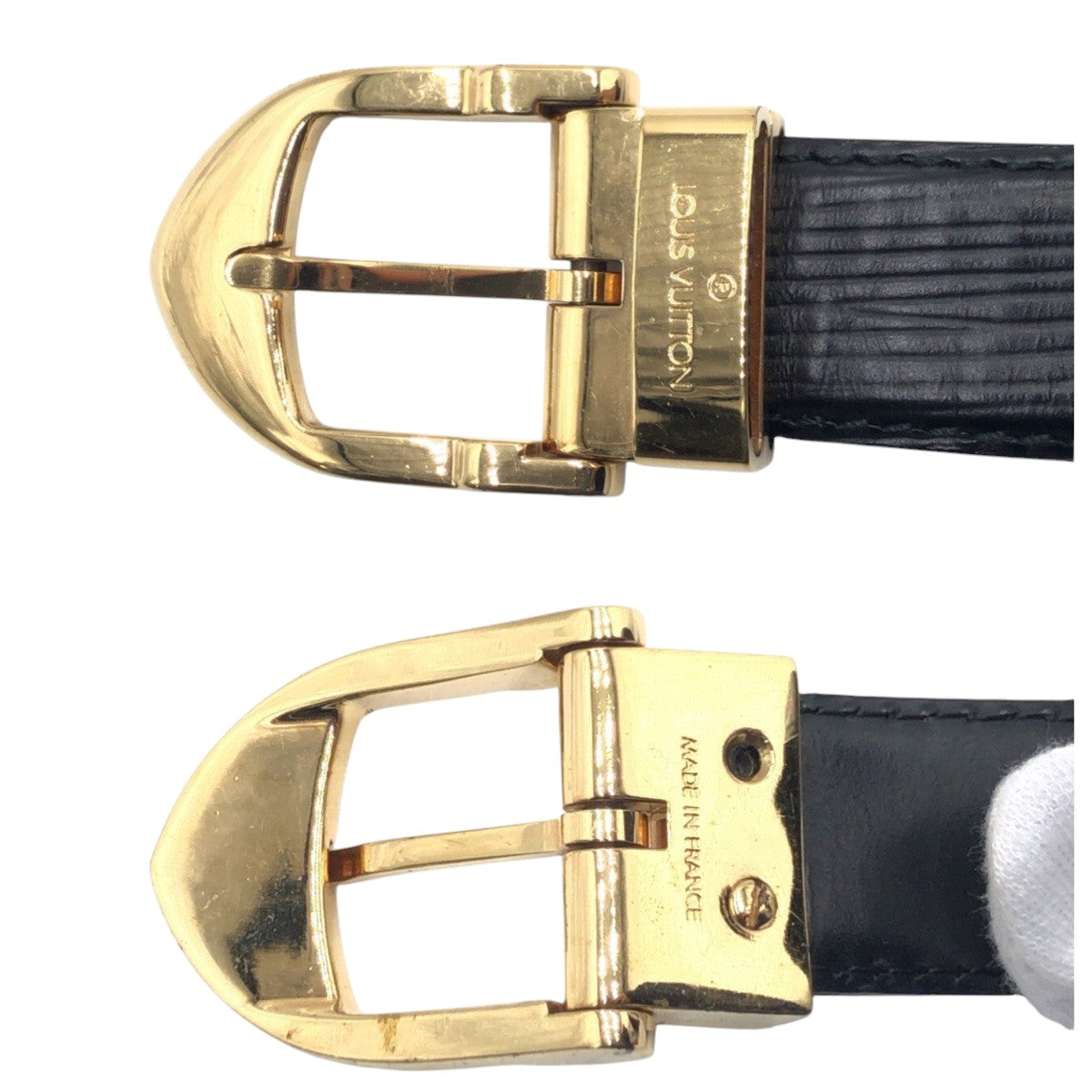20013
LOUIS VUITTON ルイヴィトン エピ サンチュール 85cm/34インチ ブラック 黒 ゴールド レザー / メタル M6832 ベルト 男女兼用 メンズ AB14