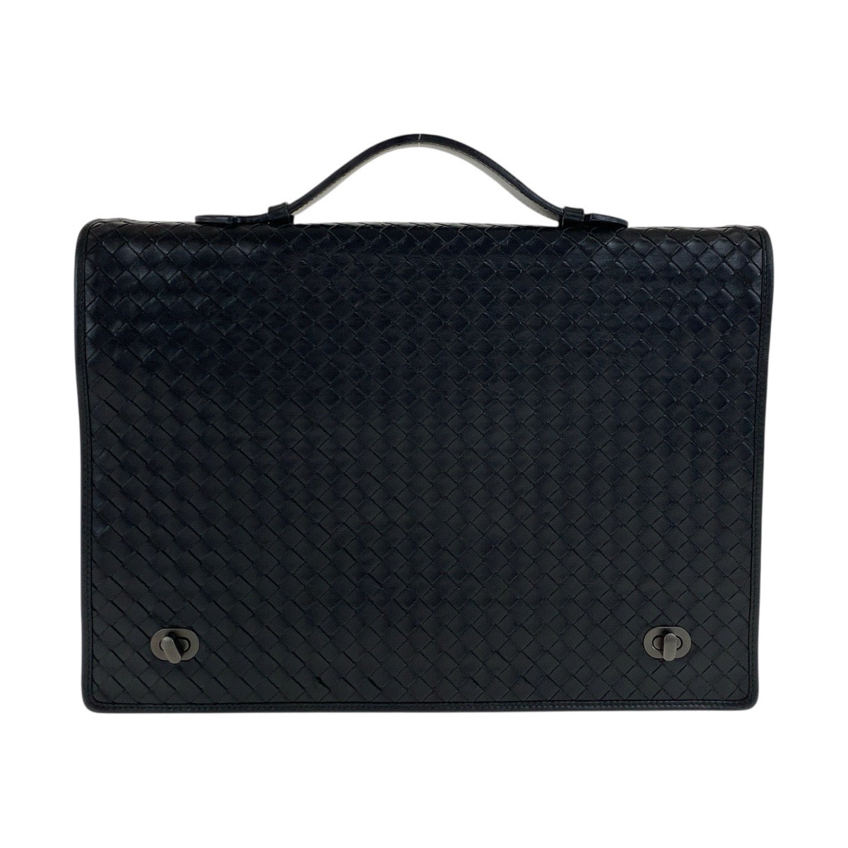 20021
BOTTEGAVENETA ボッテガヴェネタ イントレチャート ブラック 黒 ガンメタ金具 レザー ビジネスバッグ ブリーフケース メンズ ABP75