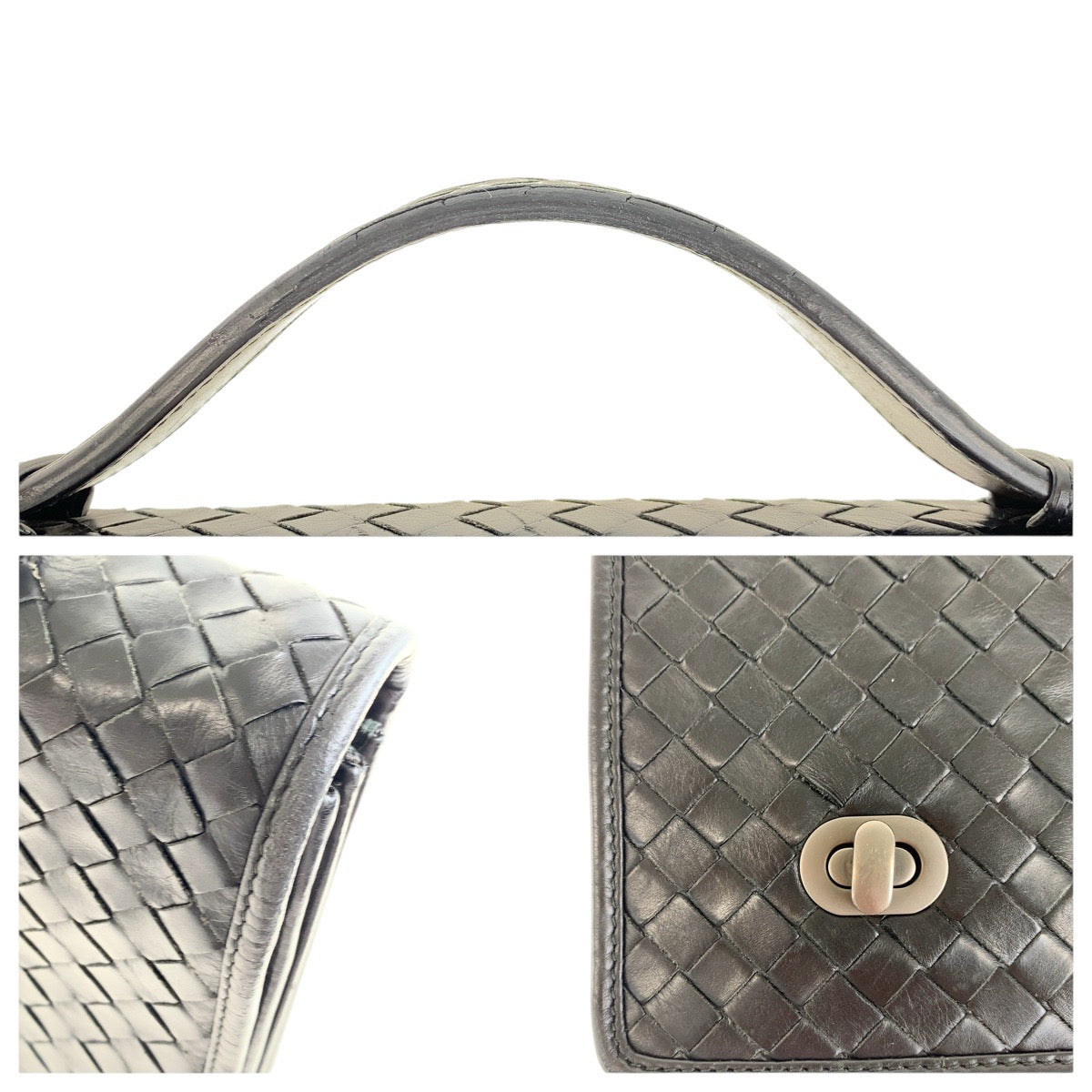 20021
BOTTEGAVENETA ボッテガヴェネタ イントレチャート ブラック 黒 ガンメタ金具 レザー ビジネスバッグ ブリーフケース メンズ ABP75