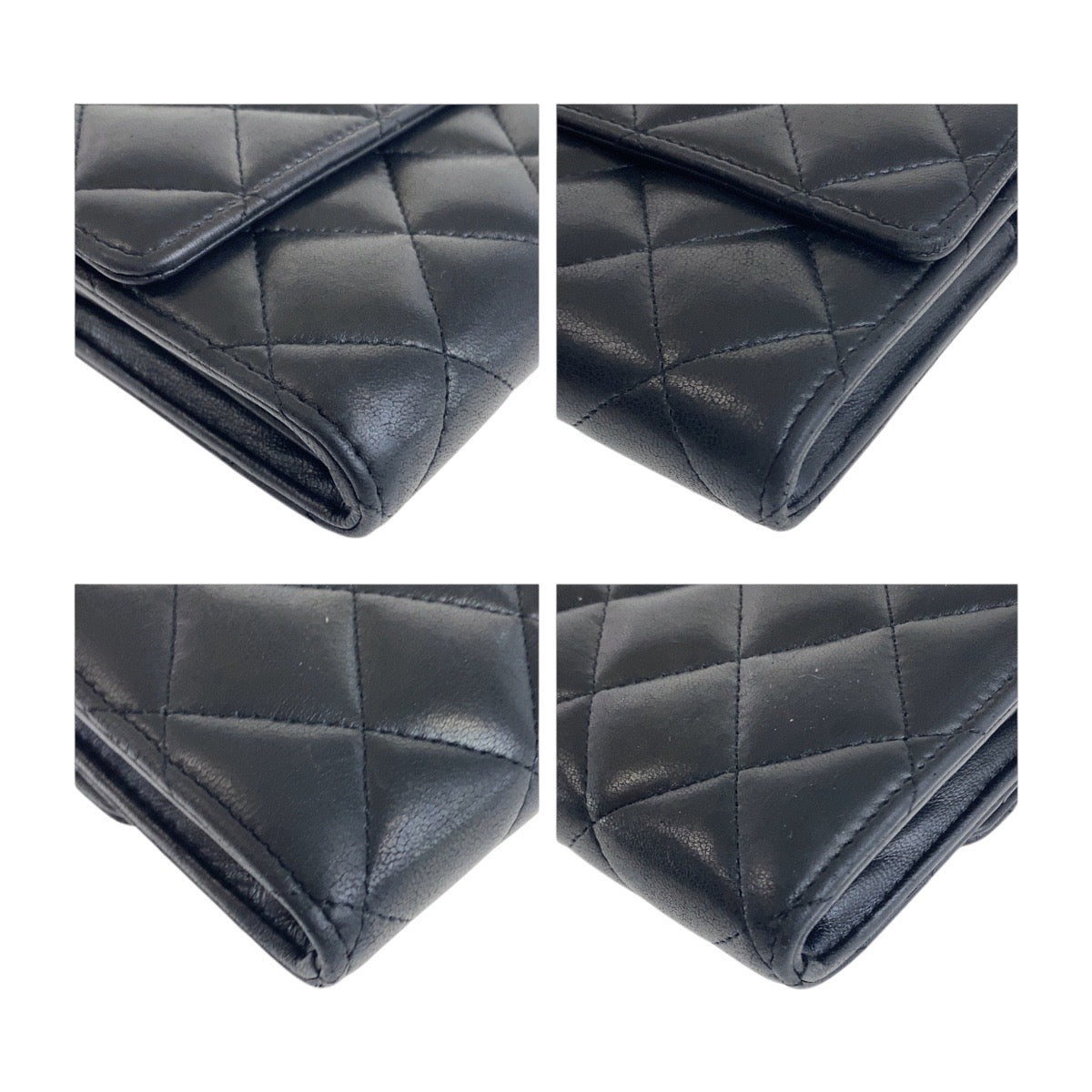 20025
CHANEL シャネル マトラッセ ココマーク ブラック 黒 シルバー金具 ラムスキン 長財布 ロングウォレット レディース ABP62