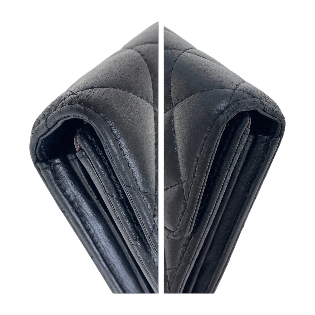 20025
CHANEL シャネル マトラッセ ココマーク ブラック 黒 シルバー金具 ラムスキン 長財布 ロングウォレット レディース ABP62