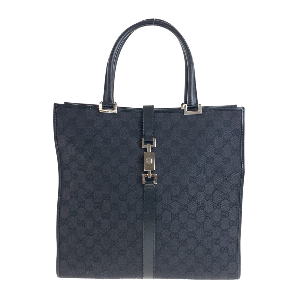 20027
GUCCI グッチ ブラック 黒 シルバー金具 GGキャンバス 002 1064 トートバッグ ショルダーバッグ レディース ABP41
