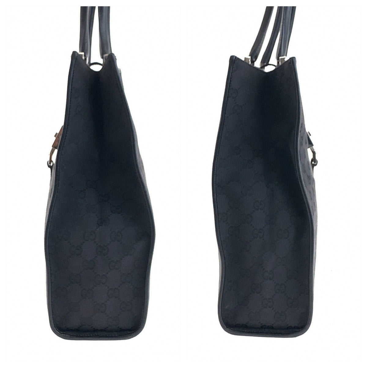 20027
GUCCI グッチ ブラック 黒 シルバー金具 GGキャンバス 002 1064 トートバッグ ショルダーバッグ レディース ABP41