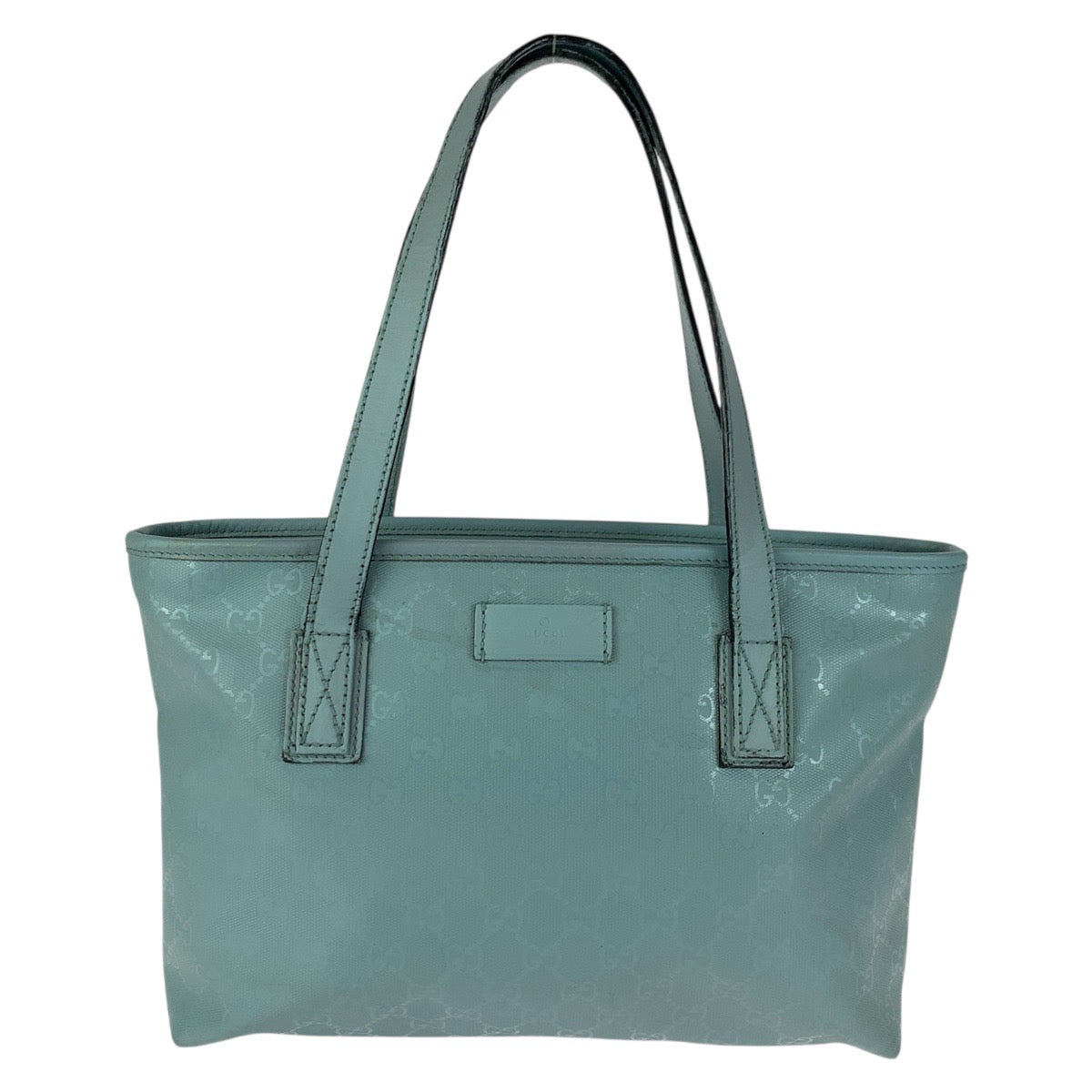 20029
GUCCI GG Imprime Light Blue Silver Hardware Leather 211138 Tote Bag Shoulder Bag Ladies B20