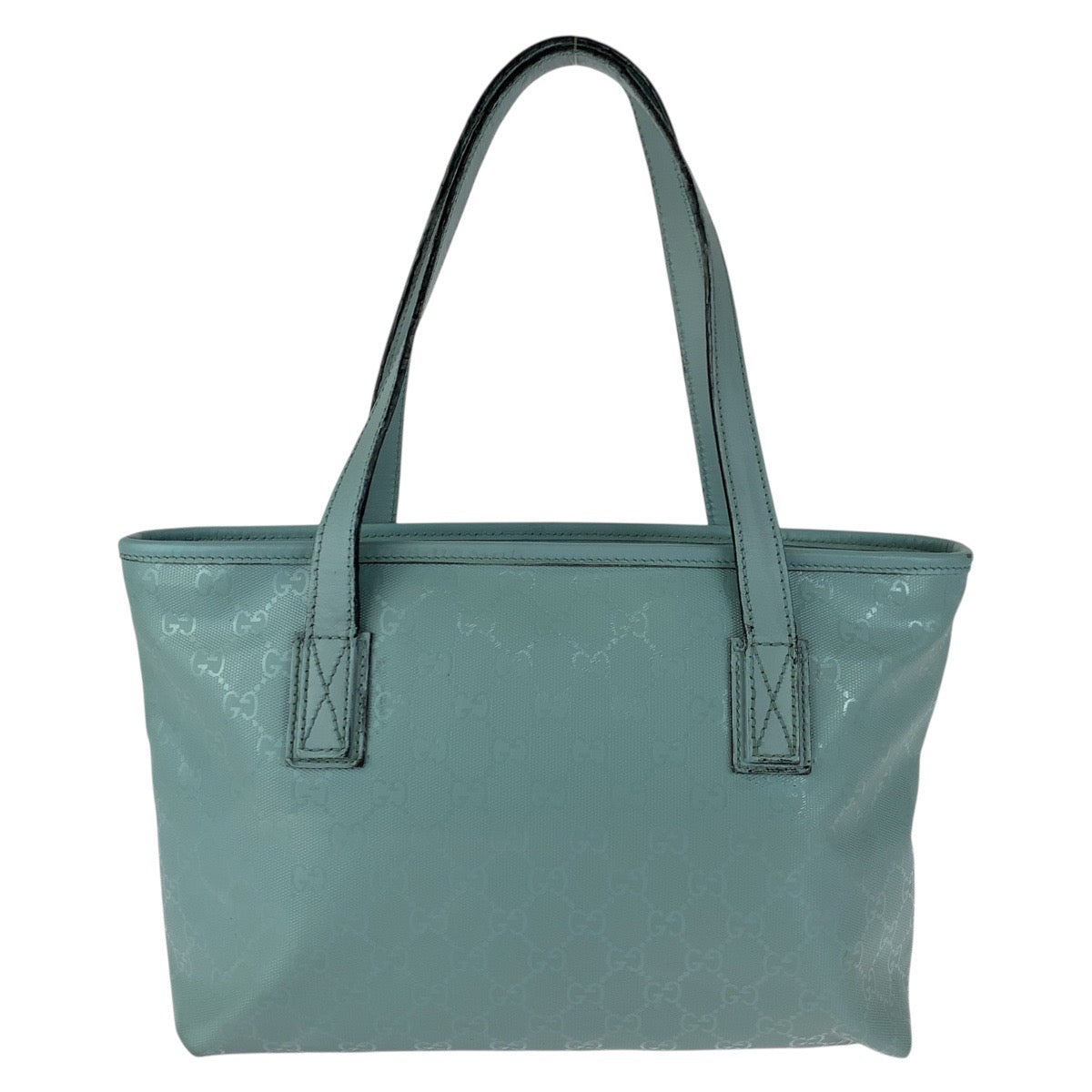 20029
GUCCI GG Imprime Light Blue Silver Hardware Leather 211138 Tote Bag Shoulder Bag Ladies B20