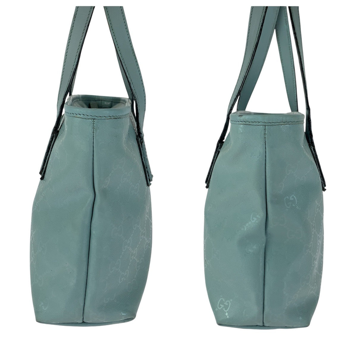 20029
GUCCI GG Imprime Light Blue Silver Hardware Leather 211138 Tote Bag Shoulder Bag Ladies B20