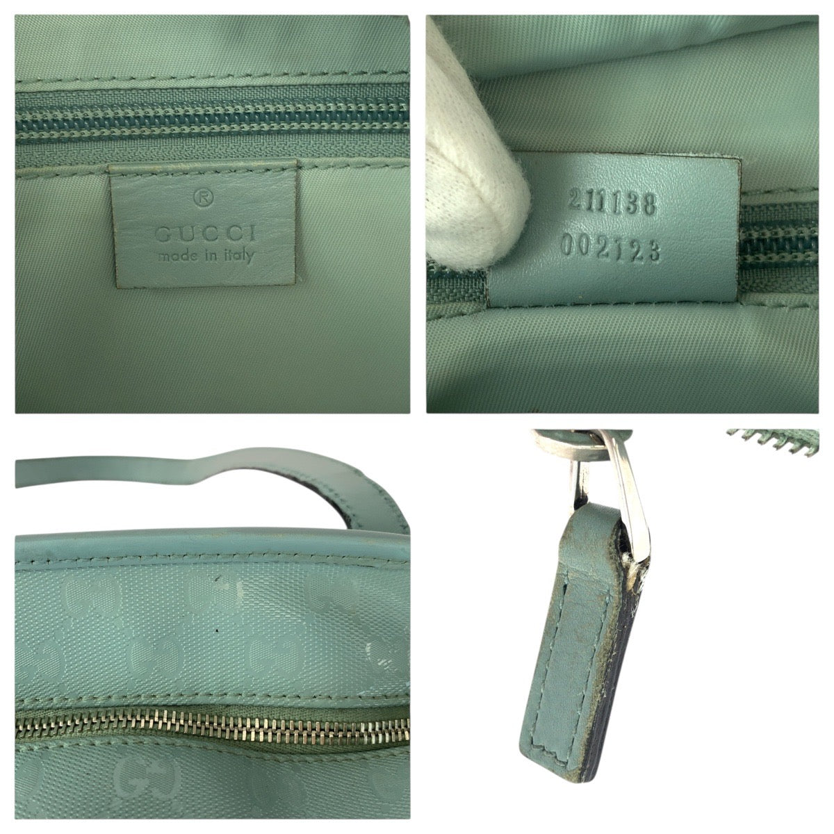 20029
GUCCI GG Imprime Light Blue Silver Hardware Leather 211138 Tote Bag Shoulder Bag Ladies B20
