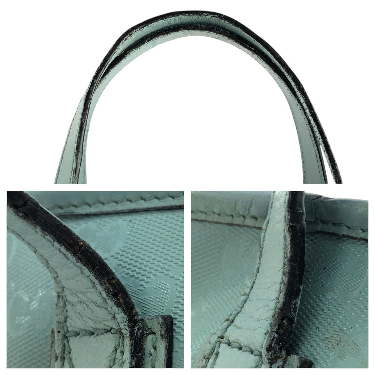 20029
GUCCI GG Imprime Light Blue Silver Hardware Leather 211138 Tote Bag Shoulder Bag Ladies B20