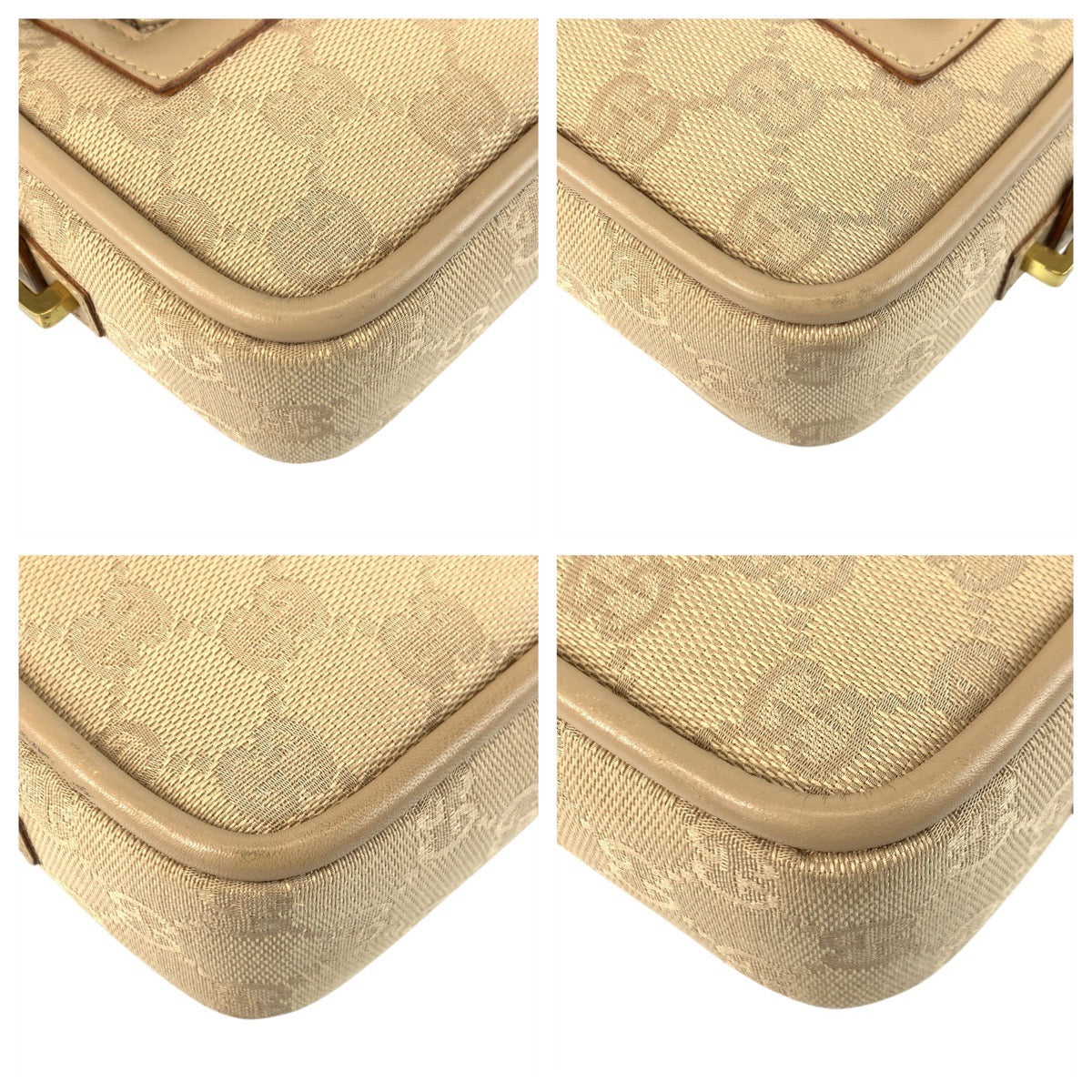 20030
GUCCI グッチ ベージュ ゴールド金具 GGキャンバス / レザー 92728 ショルダーバッグ レディース ABP38