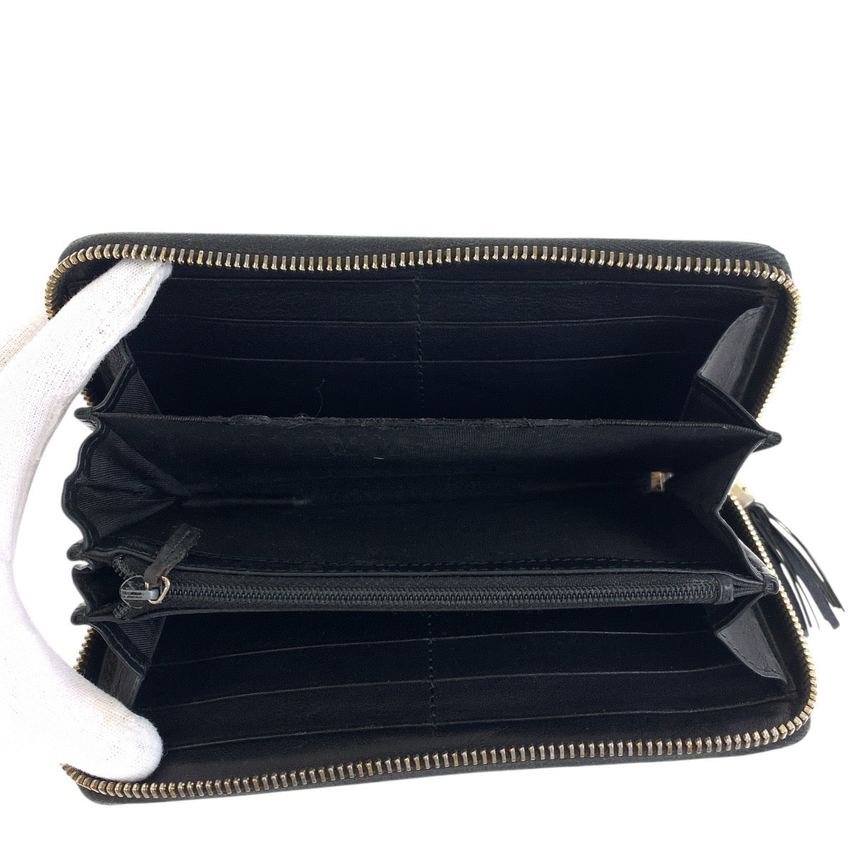 20033
GUCCI グッチ ソーホー ブラック 黒 ゴールド金具 エナメル 308004 長財布 ロングウォレット 男女兼用 レディース B5
