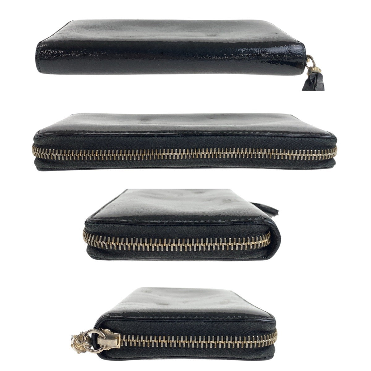 20033
GUCCI グッチ ソーホー ブラック 黒 ゴールド金具 エナメル 308004 長財布 ロングウォレット 男女兼用 レディース B5