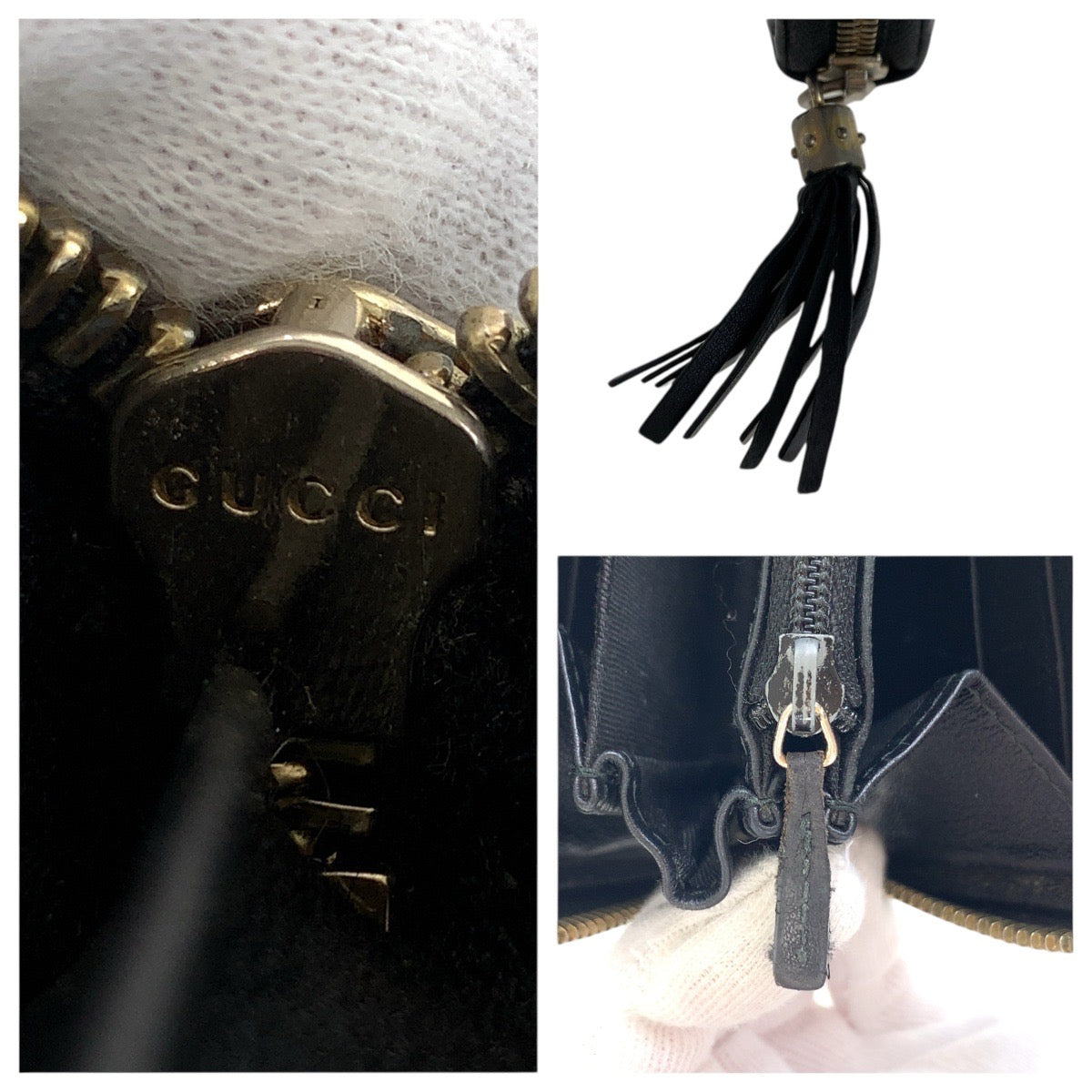 20033
GUCCI グッチ ソーホー ブラック 黒 ゴールド金具 エナメル 308004 長財布 ロングウォレット 男女兼用 レディース B5