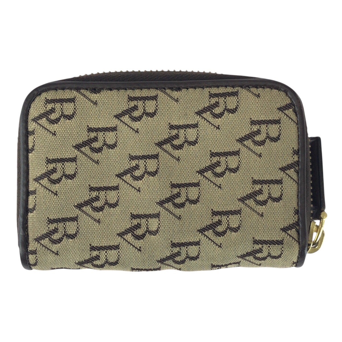 20046
BOTTEGAVENETA ボッテガヴェネタ ヴィンテージ ベージュ ブラウン ゴールド金具 キャンバス A25183 カードケース レディース AB3