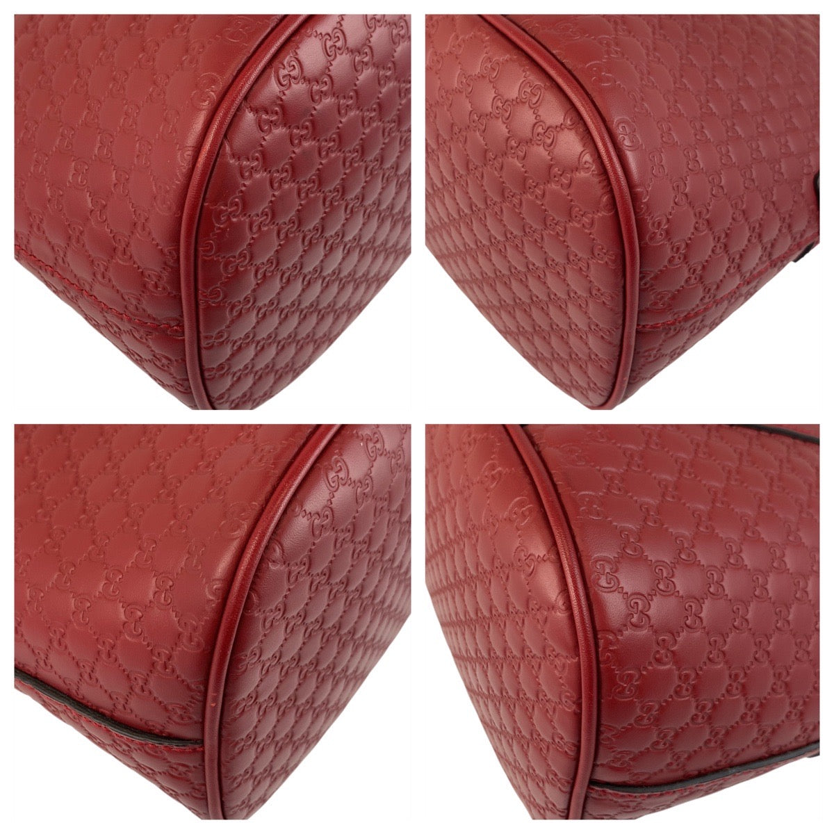 20047
GUCCI グッチ マイクログッチシマ レッド ゴールド金具 レザー 449663 ハンドバッグ ショルダーバッグ 2way レディース A75