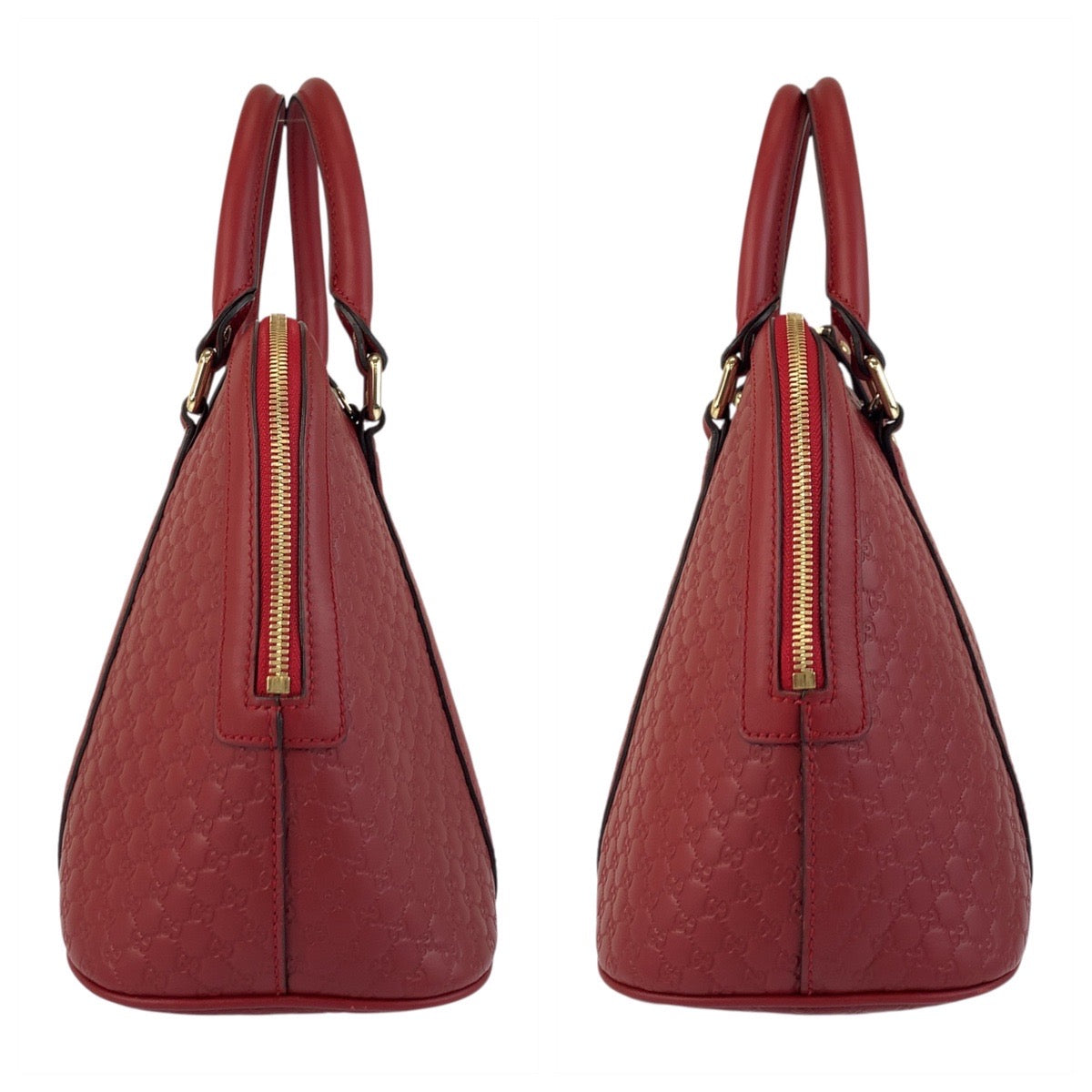 20047
GUCCI グッチ マイクログッチシマ レッド ゴールド金具 レザー 449663 ハンドバッグ ショルダーバッグ 2way レディース A75