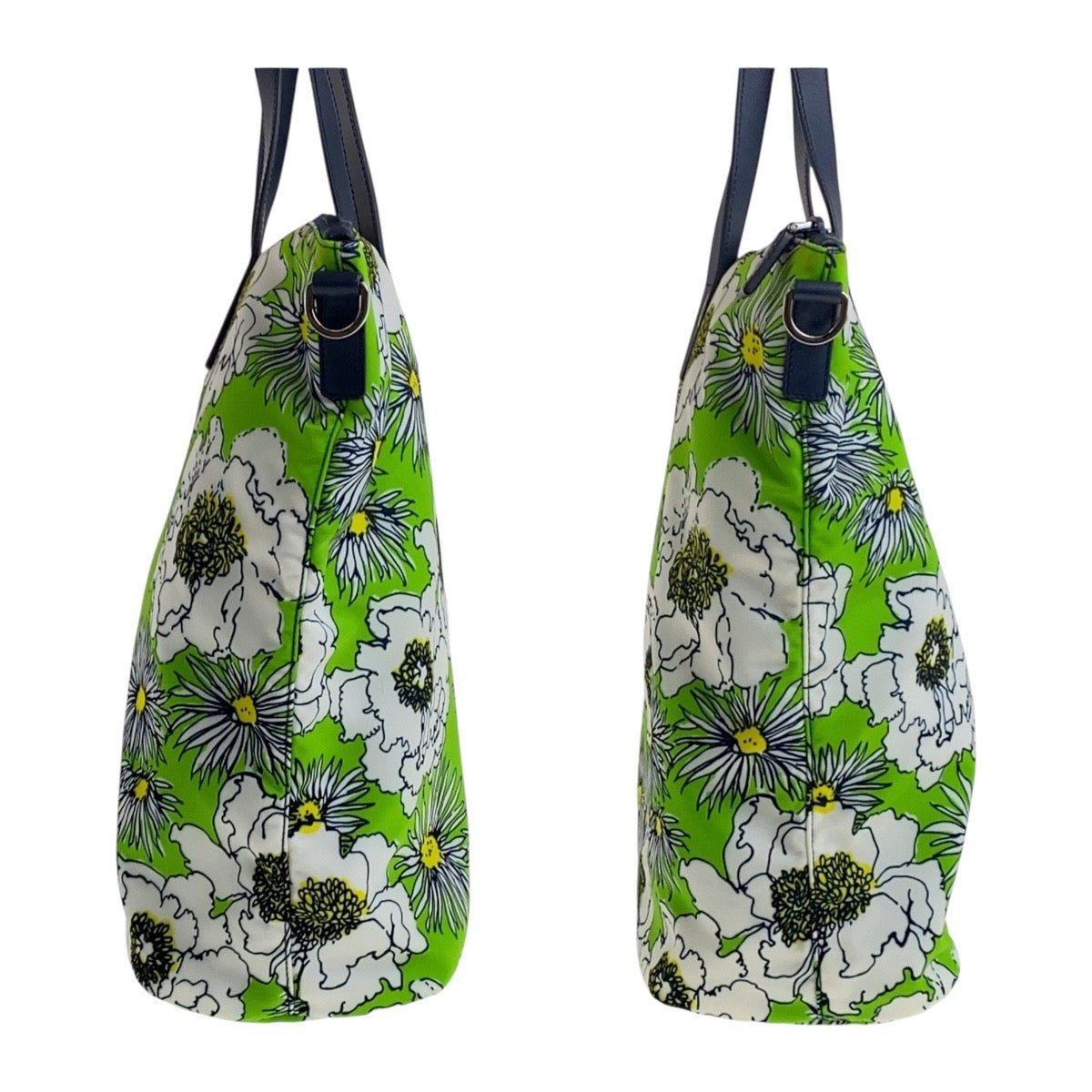 20054
PRADA プラダ テスート 三角ロゴプレート グリーン マルチカラー シルバー金具 ナイロン トートバッグ ショルダーバッグ レディース AB45