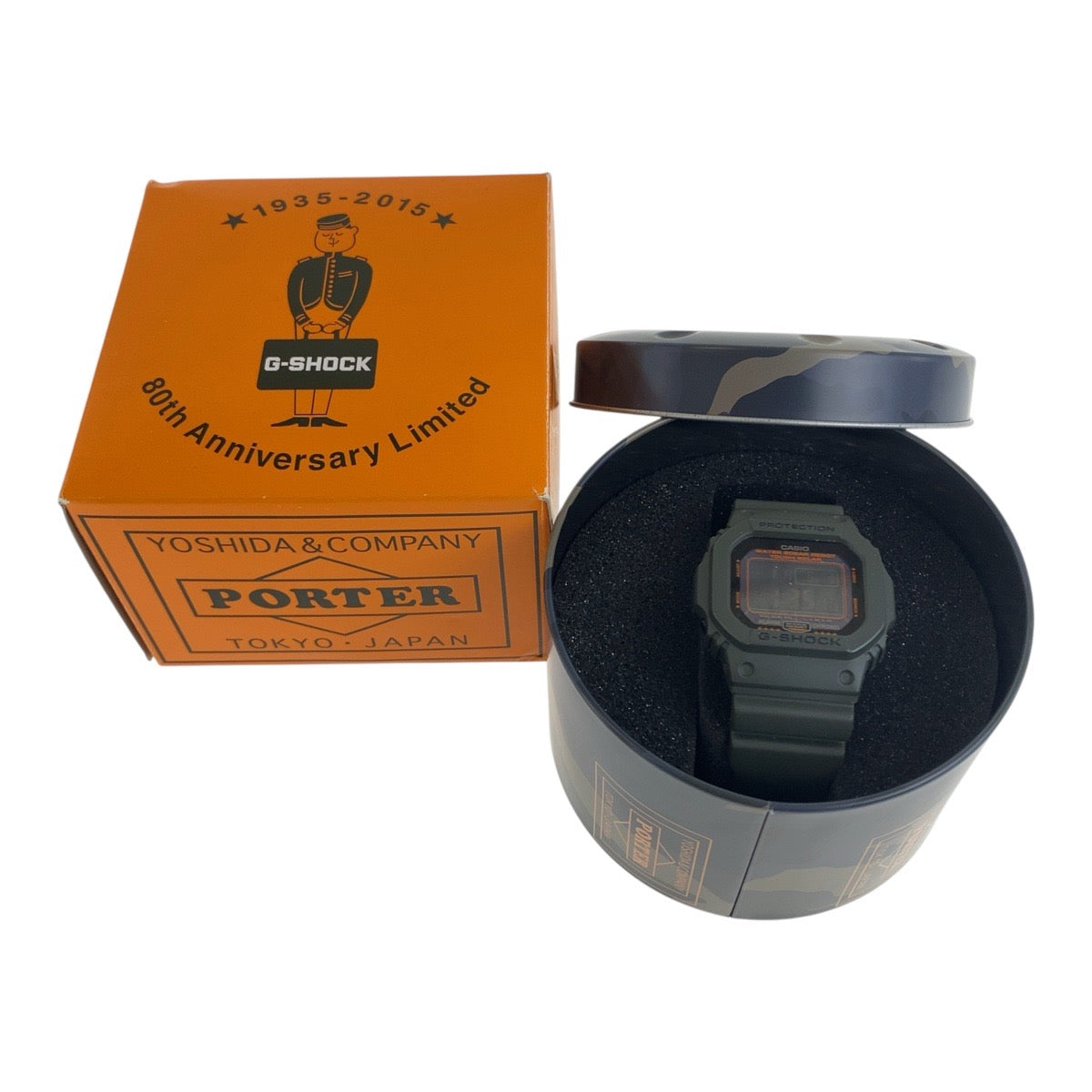 20059
CASIO カシオ G-SHOCK G5600E PORTER 80年記念モデル 限定販売 オリーブ ウレタン 3160 腕時計 ソーラー ソーラー メンズ A36