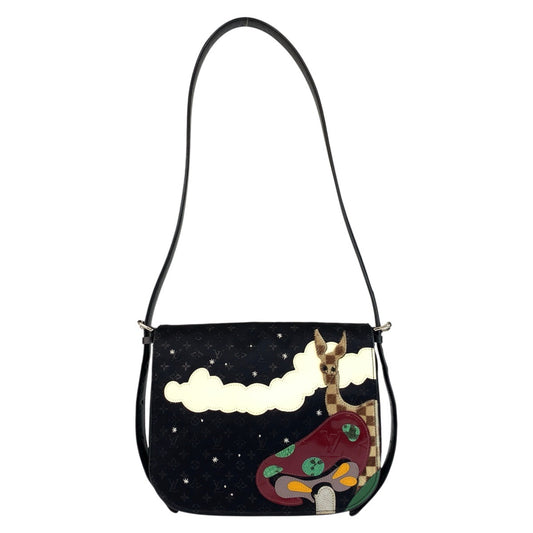 20060
LOUIS VUITTON ルイヴィトン ミニモノグラム コント ドゥ フェ ミュゼット ブラック 黒 シルバー金具 サテン / ハラコ / レザー M92273 ショルダーバッグ レディース A70