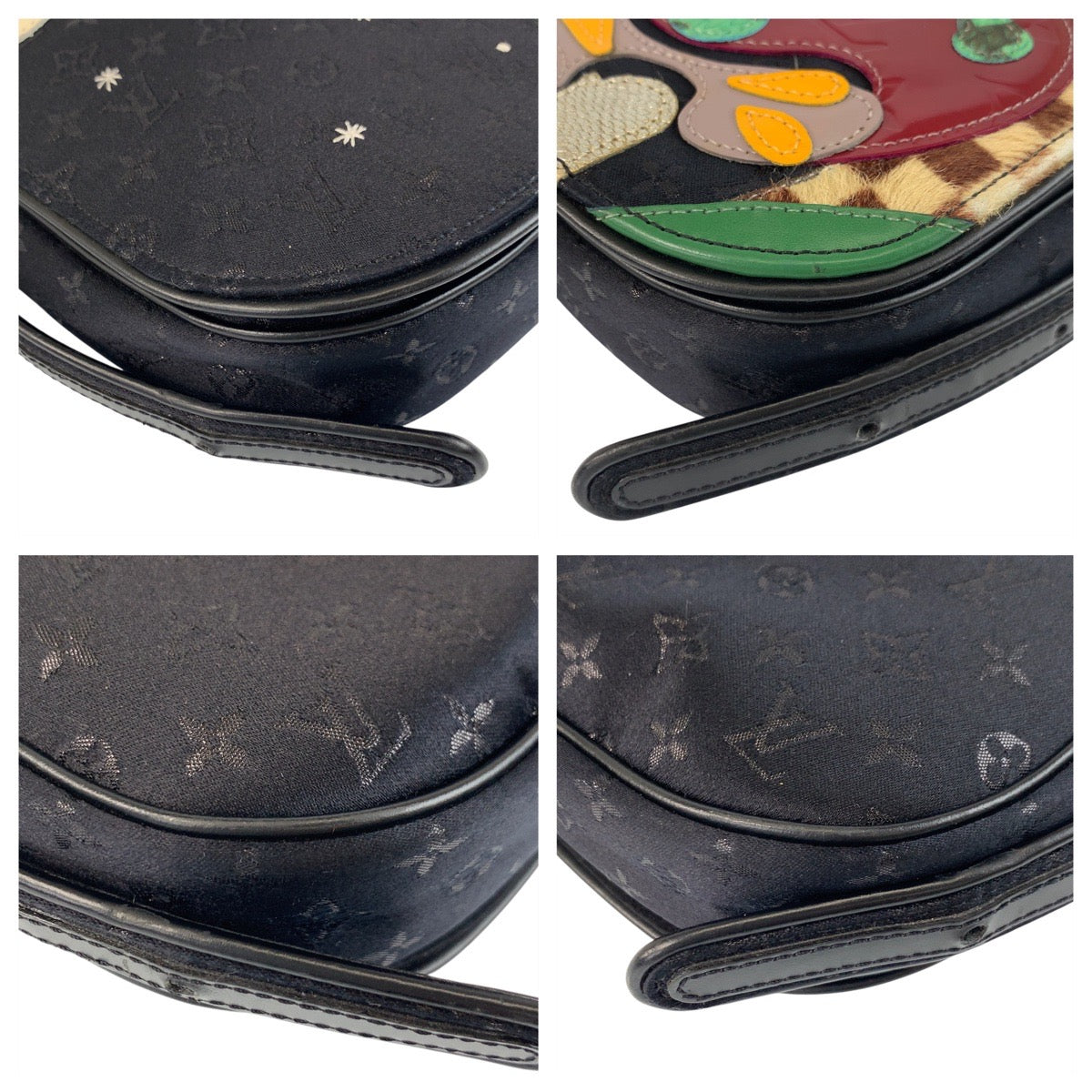 20060
LOUIS VUITTON ルイヴィトン ミニモノグラム コント ドゥ フェ ミュゼット ブラック 黒 シルバー金具 サテン / ハラコ / レザー M92273 ショルダーバッグ レディース A70