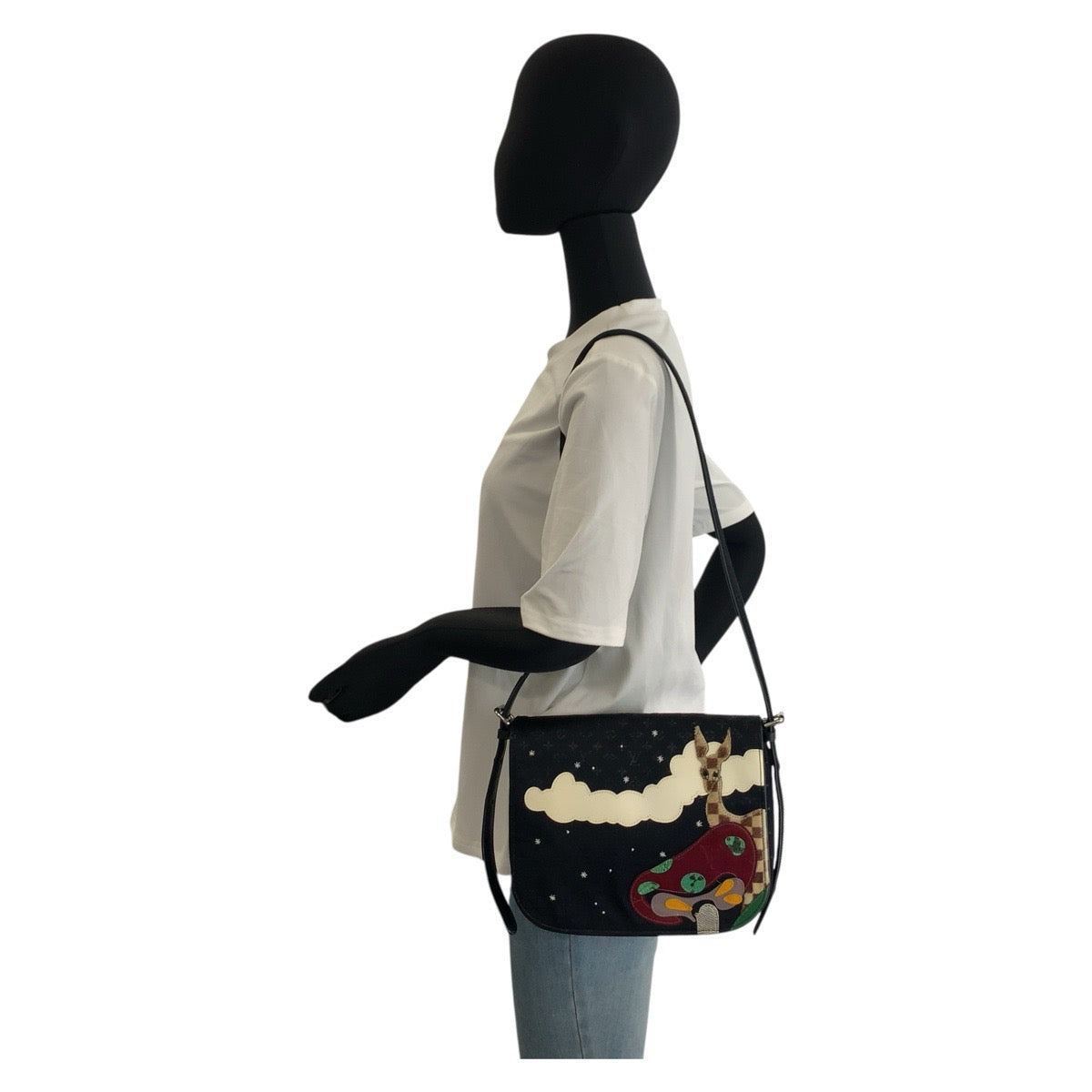 20060
LOUIS VUITTON ルイヴィトン ミニモノグラム コント ドゥ フェ ミュゼット ブラック 黒 シルバー金具 サテン / ハラコ / レザー M92273 ショルダーバッグ レディース A70