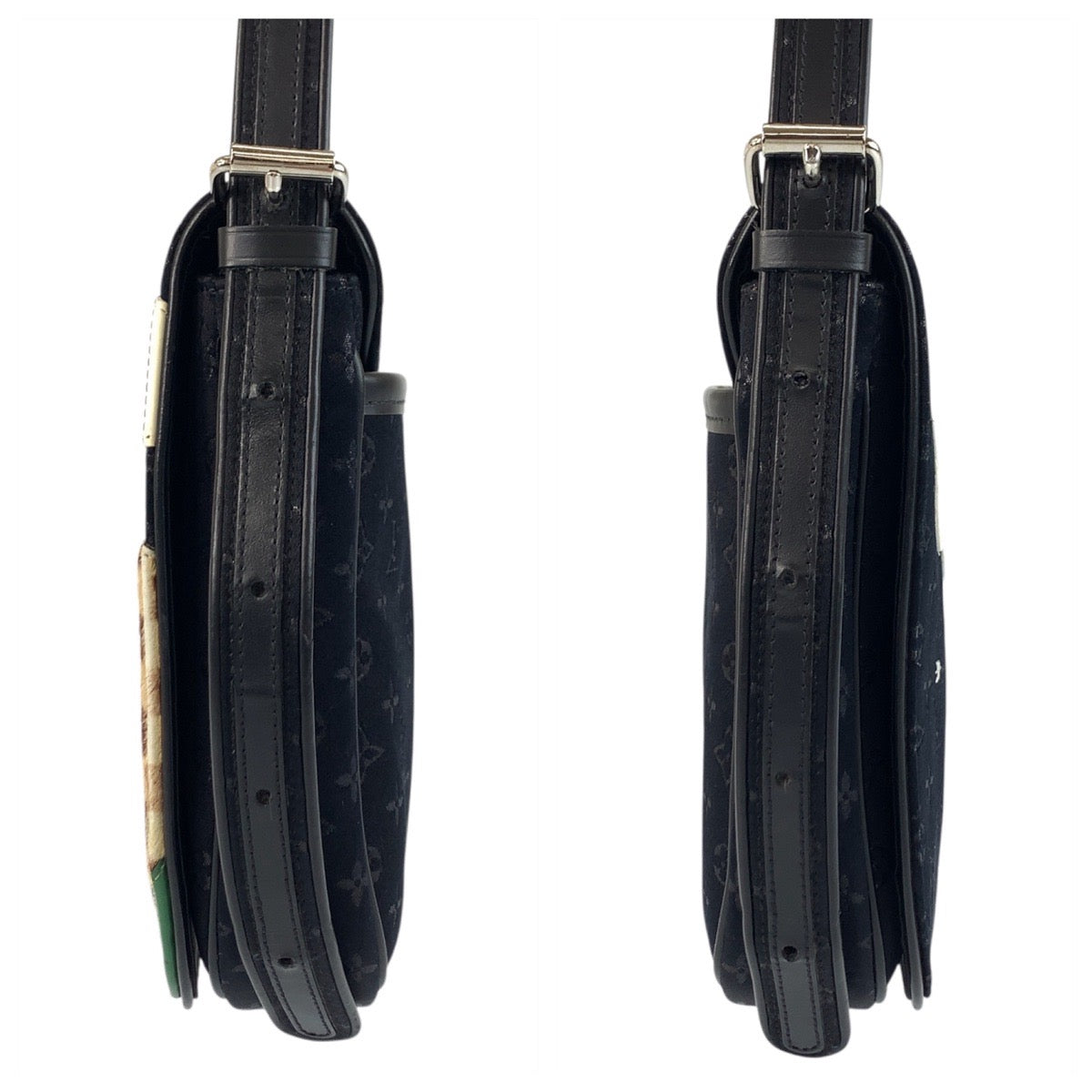 20060
LOUIS VUITTON ルイヴィトン ミニモノグラム コント ドゥ フェ ミュゼット ブラック 黒 シルバー金具 サテン / ハラコ / レザー M92273 ショルダーバッグ レディース A70