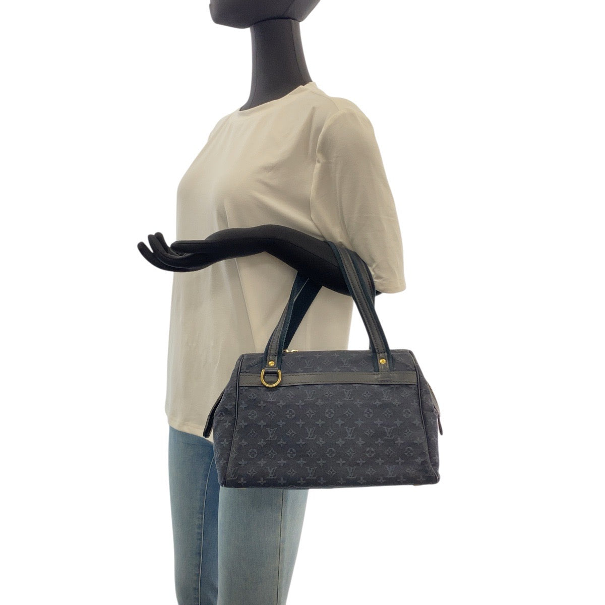 20061
LOUIS VUITTON ルイヴィトン モノグラムミニ ジョセフィーヌPN ネイビー ゴールド金具 キャンバス / レザー M92414 ハンドバッグ ミニボストンバッグ レディース ABP