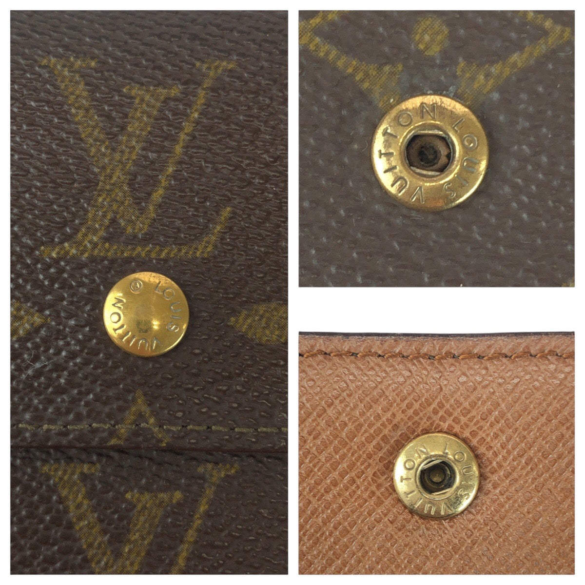 20065
LOUIS VUITTON ルイヴィトン モノグラム ポルト モネ ビエカルトクレディ 男女兼用 ブラウン ゴールド金具 PVC M61652 折財布 コンパクトウォレット メンズ AB9