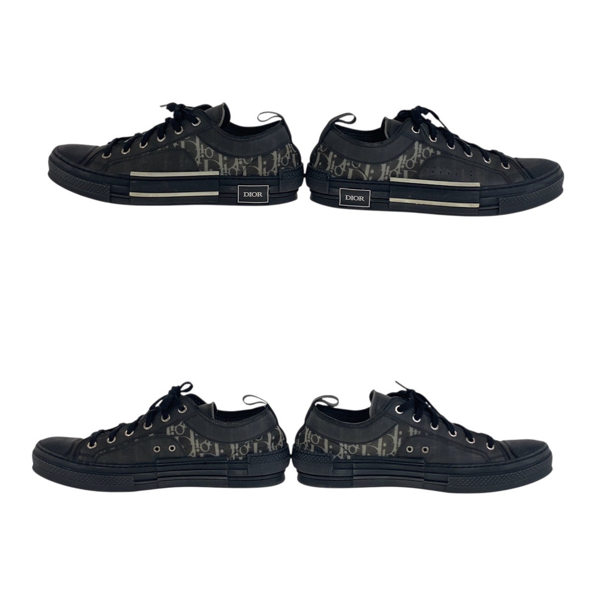 20067
Dior ディオール サイズ表記43/27.5cm ブラック 黒 ホワイト ナイロン / ラバー ローカット オブリーク メンズ AB28