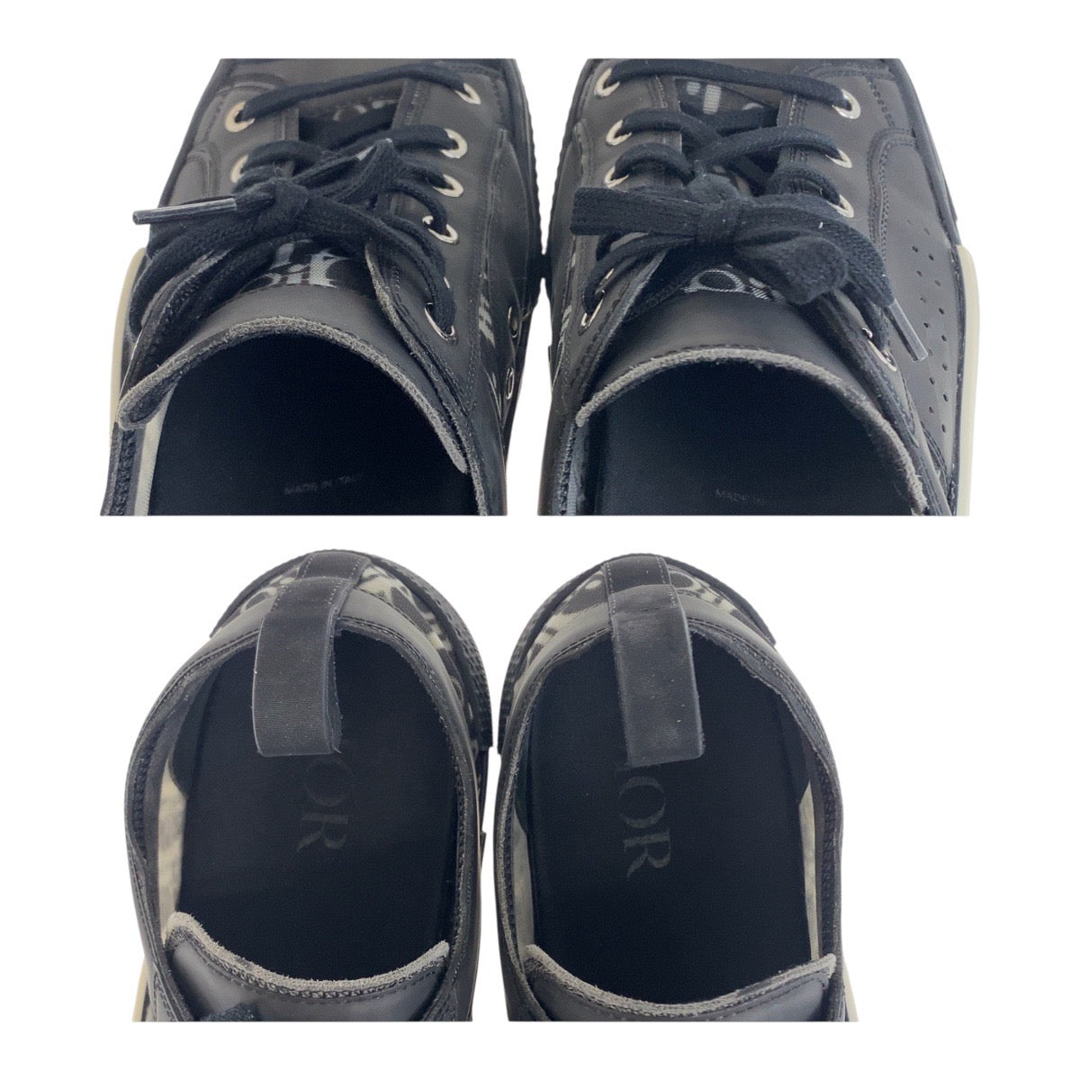 20067
Dior ディオール サイズ表記43/27.5cm ブラック 黒 ホワイト ナイロン / ラバー ローカット オブリーク メンズ AB28