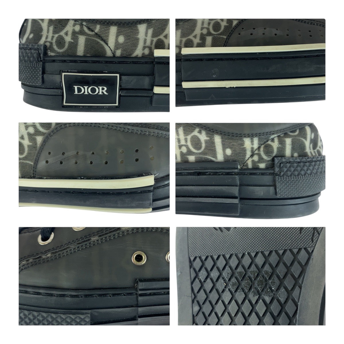 20067
Dior ディオール サイズ表記43/27.5cm ブラック 黒 ホワイト ナイロン / ラバー ローカット オブリーク メンズ AB28