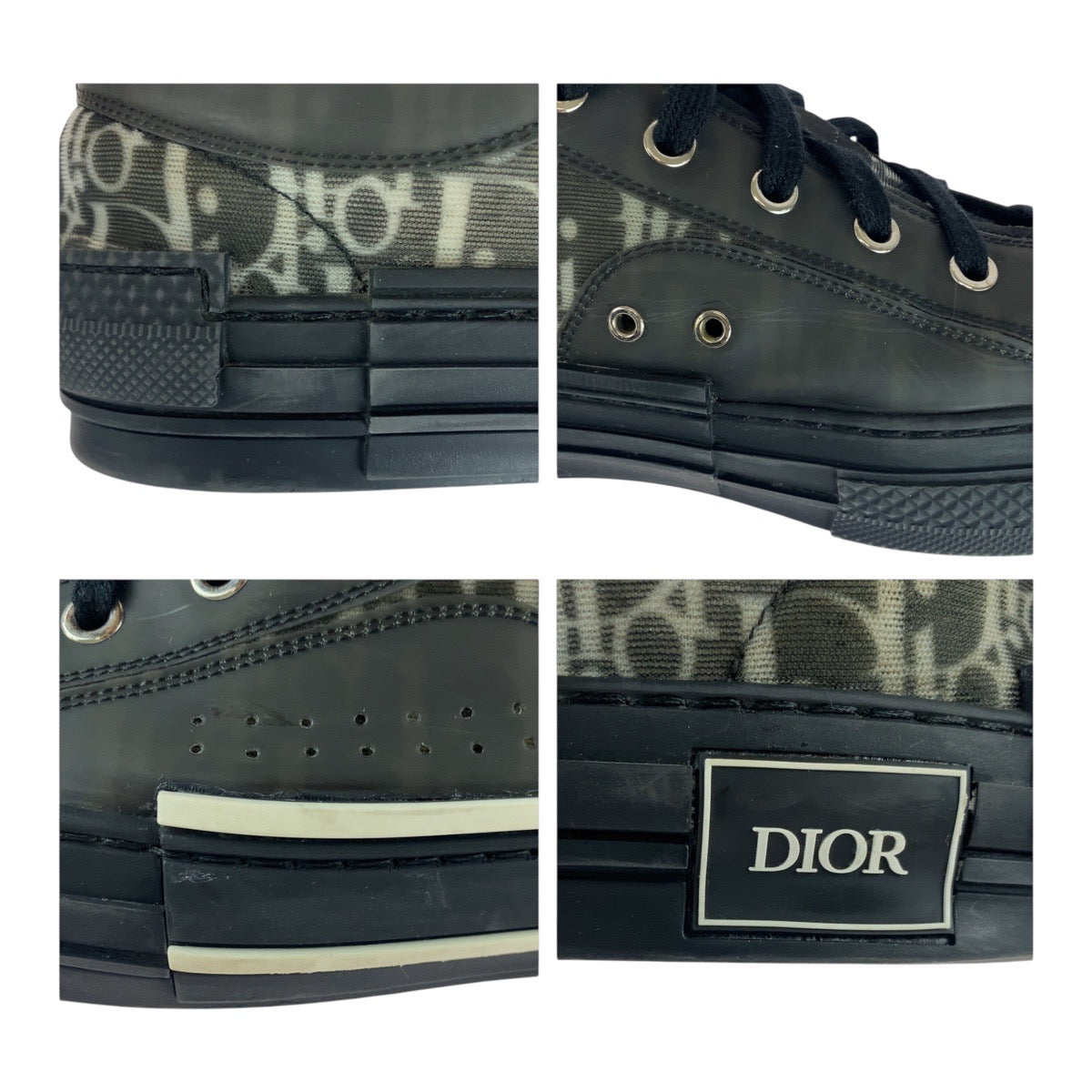 20067
Dior ディオール サイズ表記43/27.5cm ブラック 黒 ホワイト ナイロン / ラバー ローカット オブリーク メンズ AB28