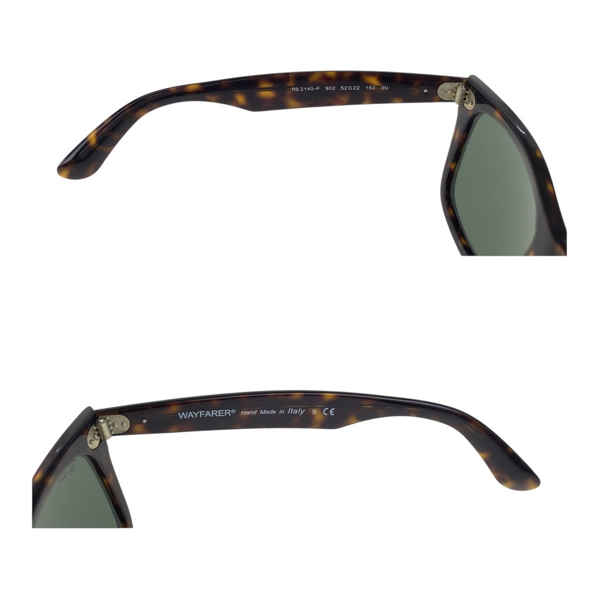 20077
Ray-Ban レイバン マーブル マルチカラー シルバー金具 プラスチック RB2140-F サングラス ウェリントン メンズ AB12