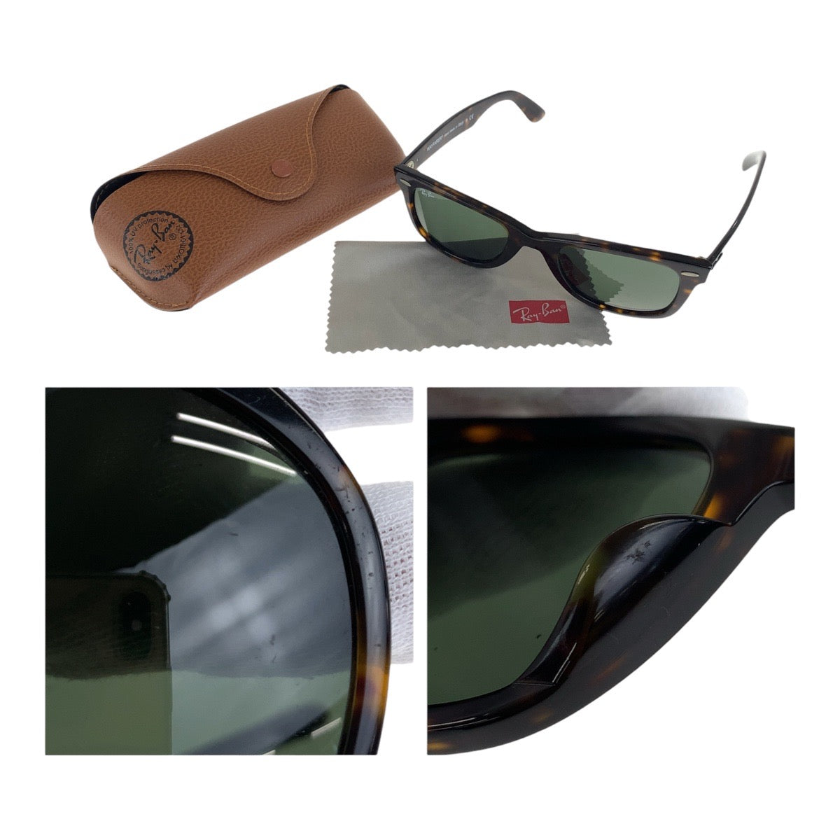 20077
Ray-Ban レイバン マーブル マルチカラー シルバー金具 プラスチック RB2140-F サングラス ウェリントン メンズ AB12