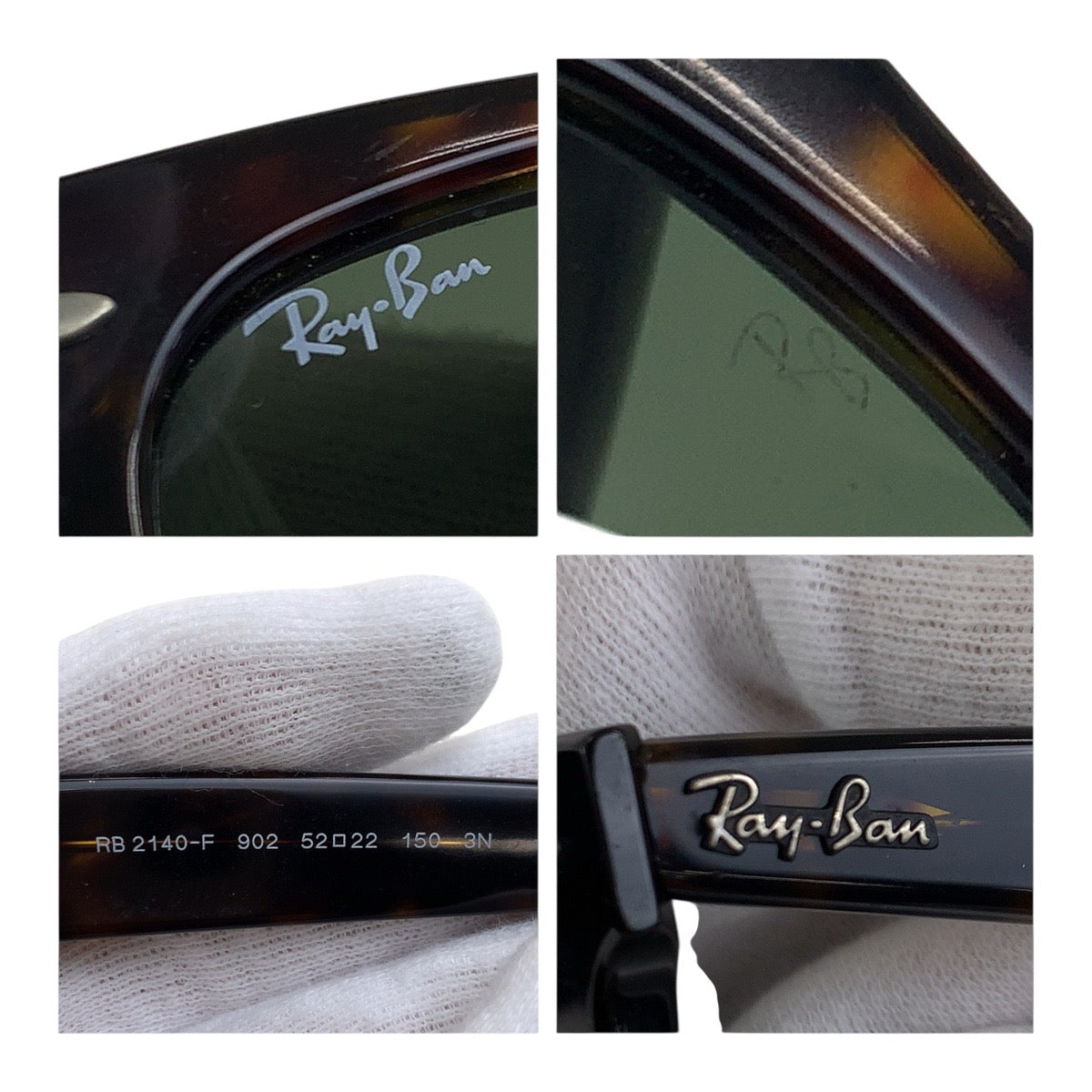 20077
Ray-Ban レイバン マーブル マルチカラー シルバー金具 プラスチック RB2140-F サングラス ウェリントン メンズ AB12