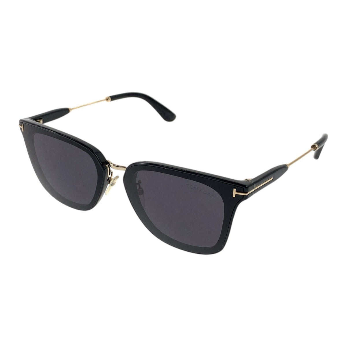 20078
TOM FORD トムフォード ブラック 黒 ゴールド金具 プラスチック LF4243117 サングラス スクエア レディース AB20