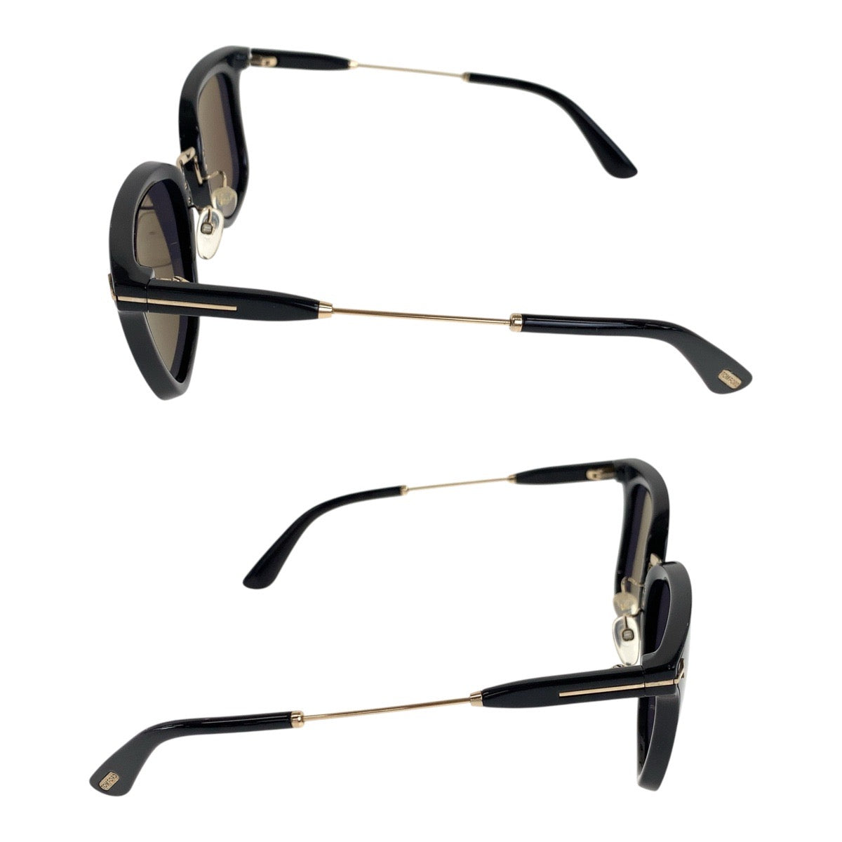 20078
TOM FORD トムフォード ブラック 黒 ゴールド金具 プラスチック LF4243117 サングラス スクエア レディース AB20