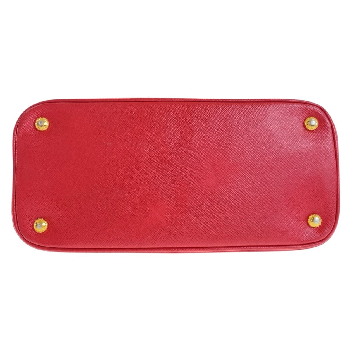 20082
PRADA Saffiano Triangle Logo Plate Red Gold Hardware Leather Handbag Shoulder Bag 2WAY Women's AB63