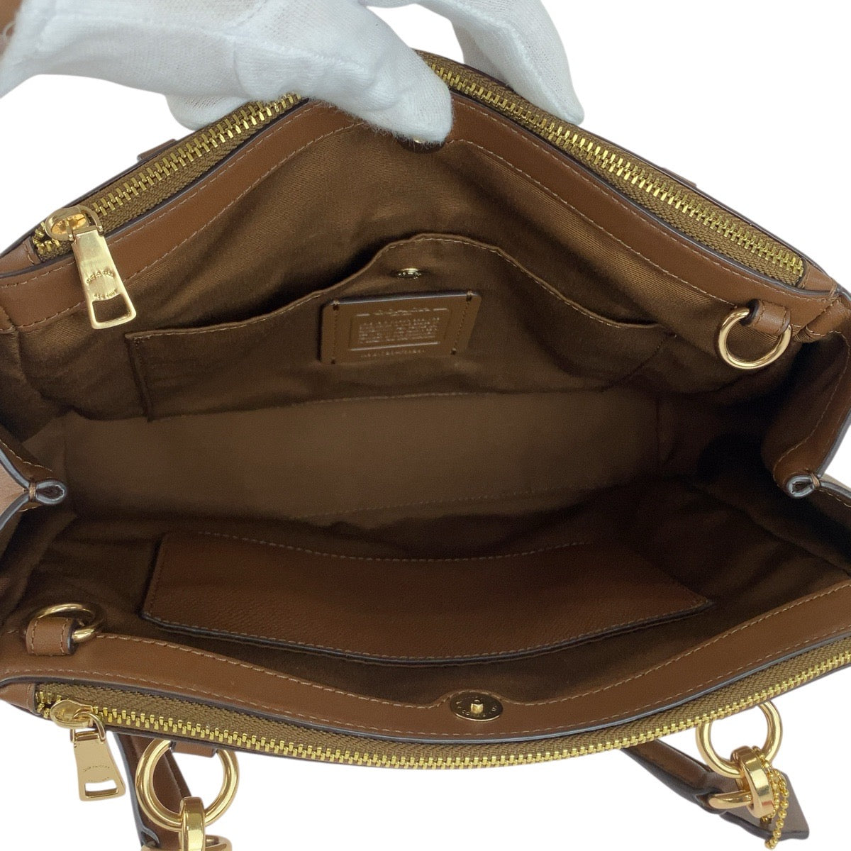 20088
COACH コーチ シグネチャー ブラウン ベージュ ゴールド金具 PVC / レザー G1723-F58291 ハンドバッグ ショルダーバッグ 2WAY レディース SA14