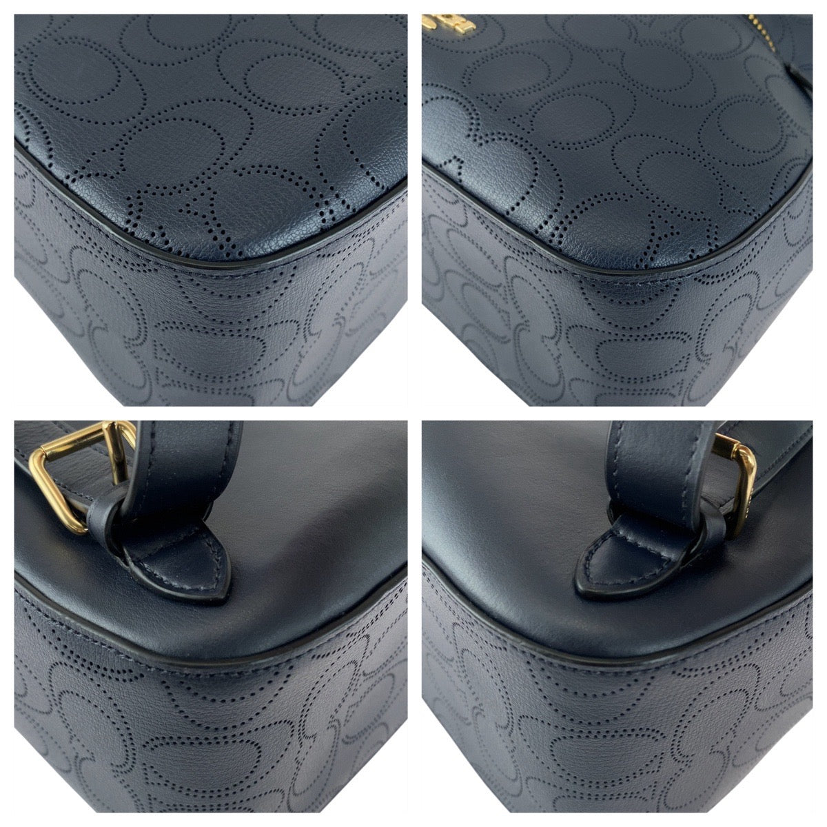 20089
COACH コーチ シグネチャー ネイビー ゴールド金具 レザー B2092-2322 リュック バックパック レディース SA21
