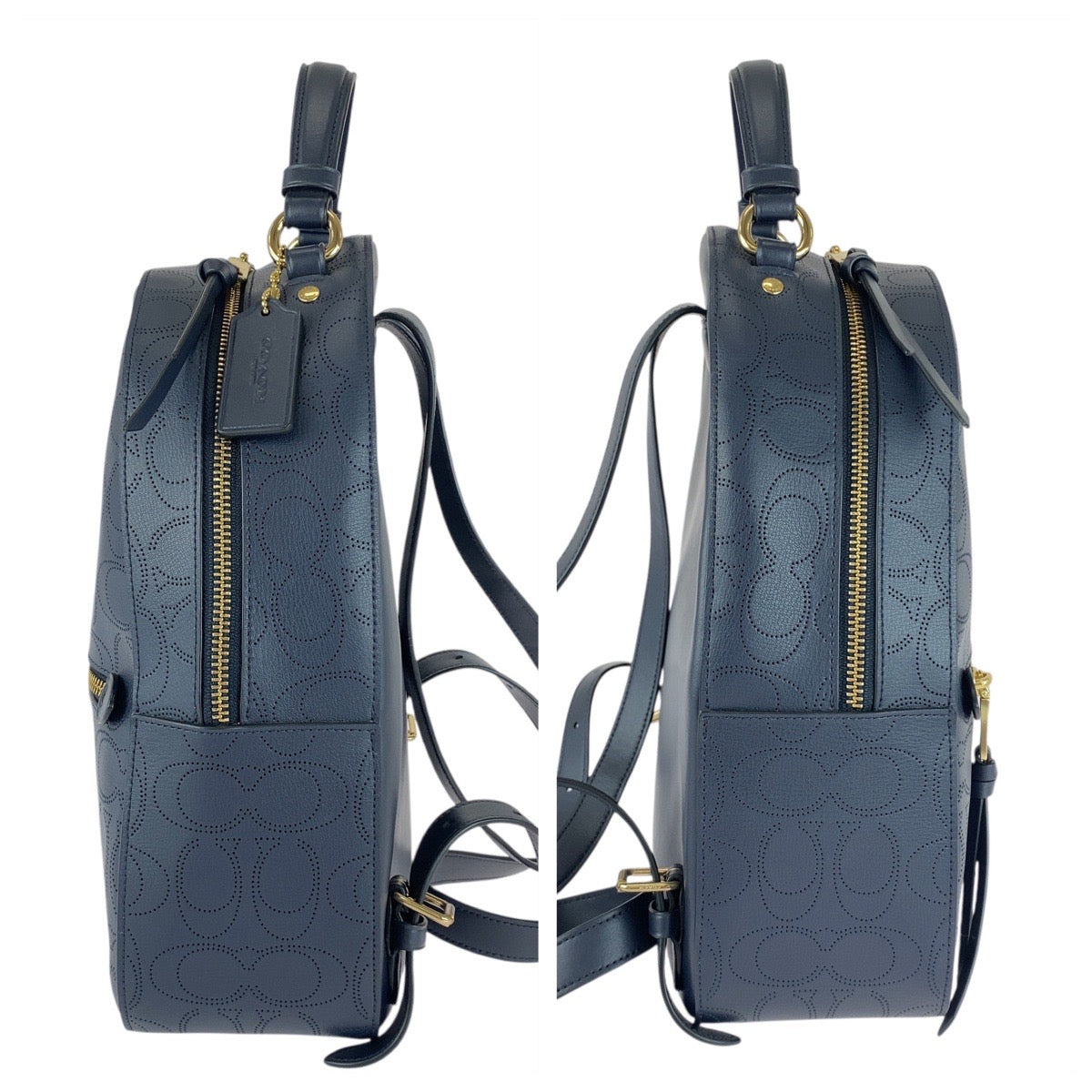 20089
COACH コーチ シグネチャー ネイビー ゴールド金具 レザー B2092-2322 リュック バックパック レディース SA21