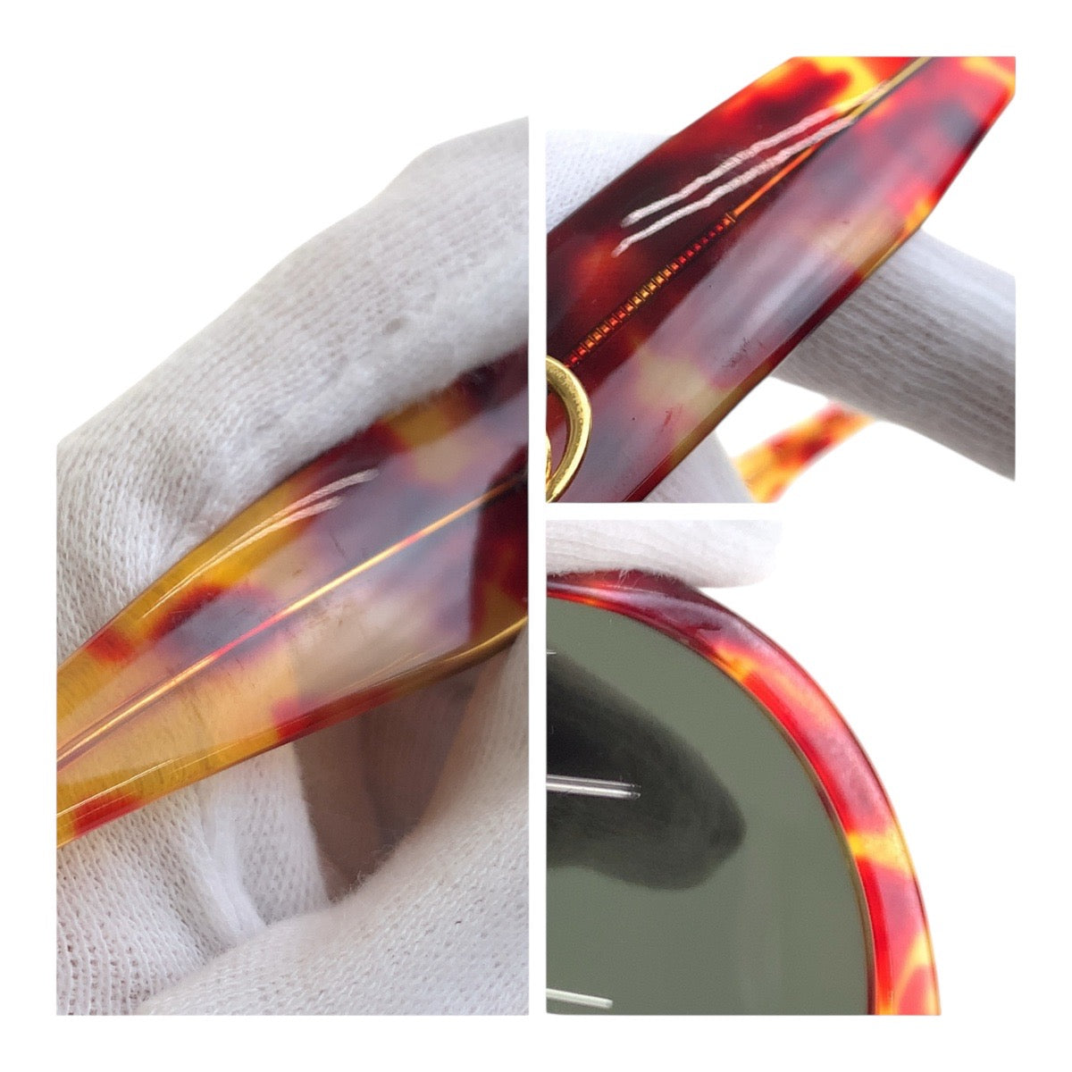 20094
GUCCI グッチ マーブル マルチカラー ゴールド金具 プラスチック GG2195/S サングラス オーバル レディース AB12