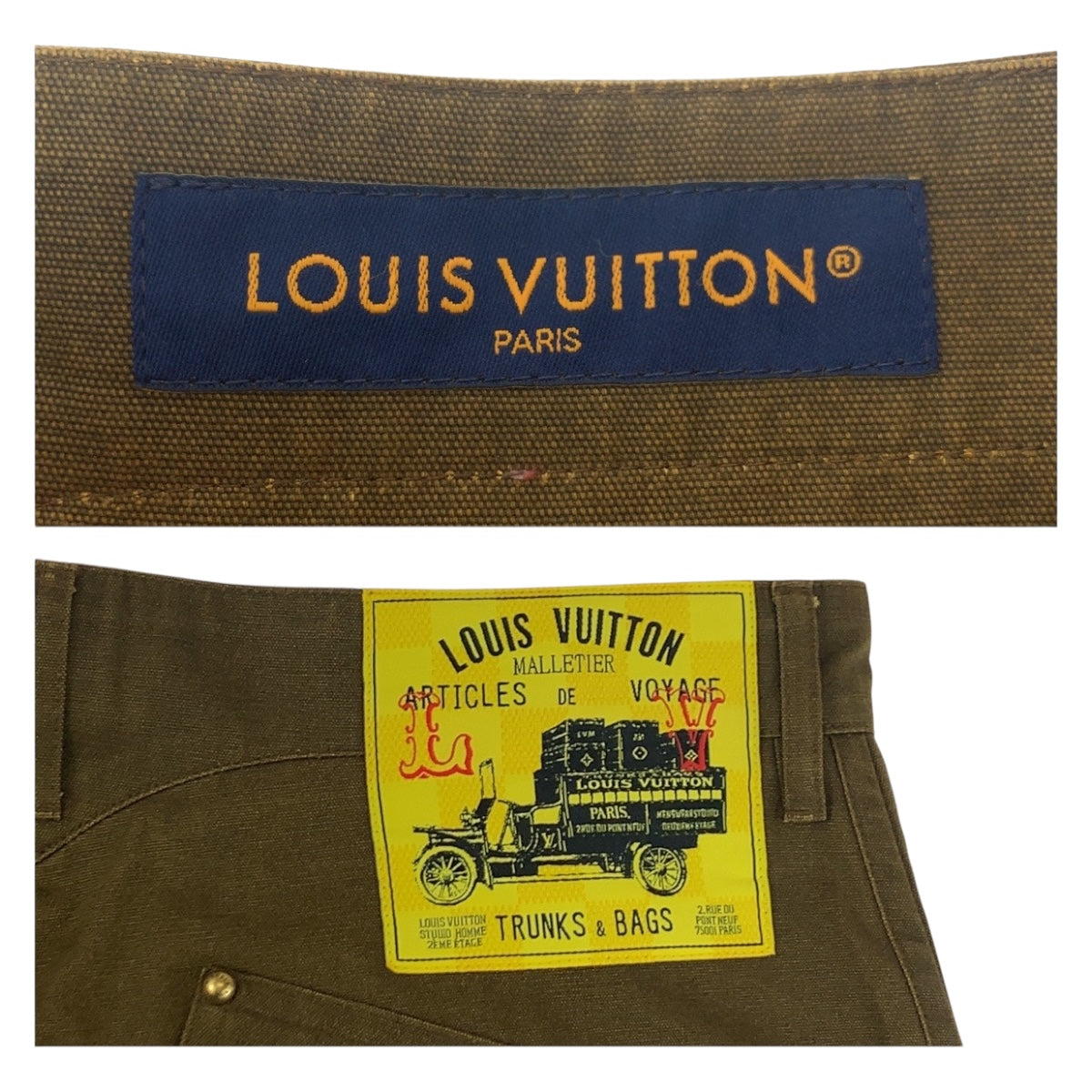 20095
LOUIS VUITTON ルイヴィトン サイズ46 ブラウン コットン パンツ チノパン ミリタリーパンツ カーゴパンツ メンズ A128