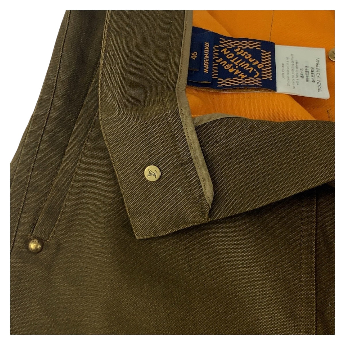 20095
LOUIS VUITTON ルイヴィトン サイズ46 ブラウン コットン パンツ チノパン ミリタリーパンツ カーゴパンツ メンズ A128